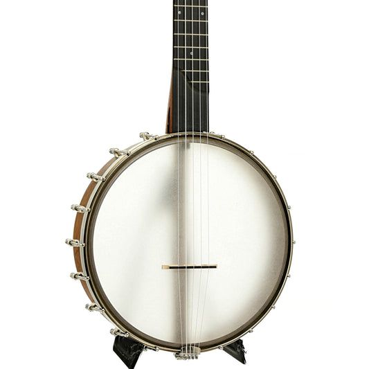 Front and side of Kevin Enoch 11" Tradesman, Walnut Neck & Rim, Nylon String