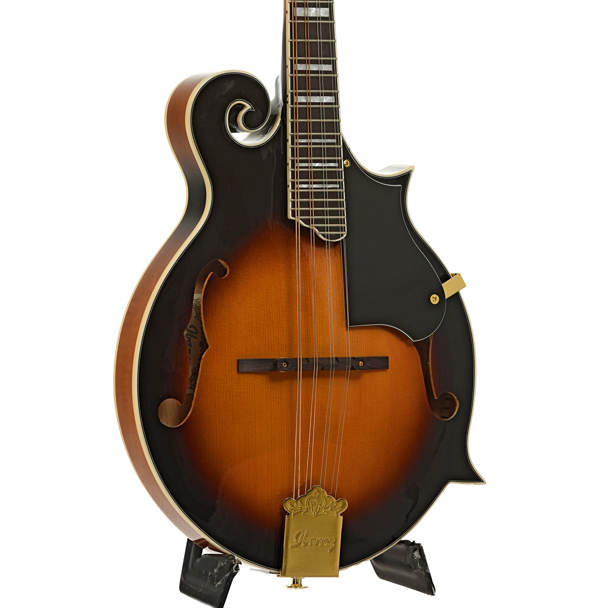 Front and side ofIbanez M522S F-Style Mandolin, Brown Sunburst - B-Stock