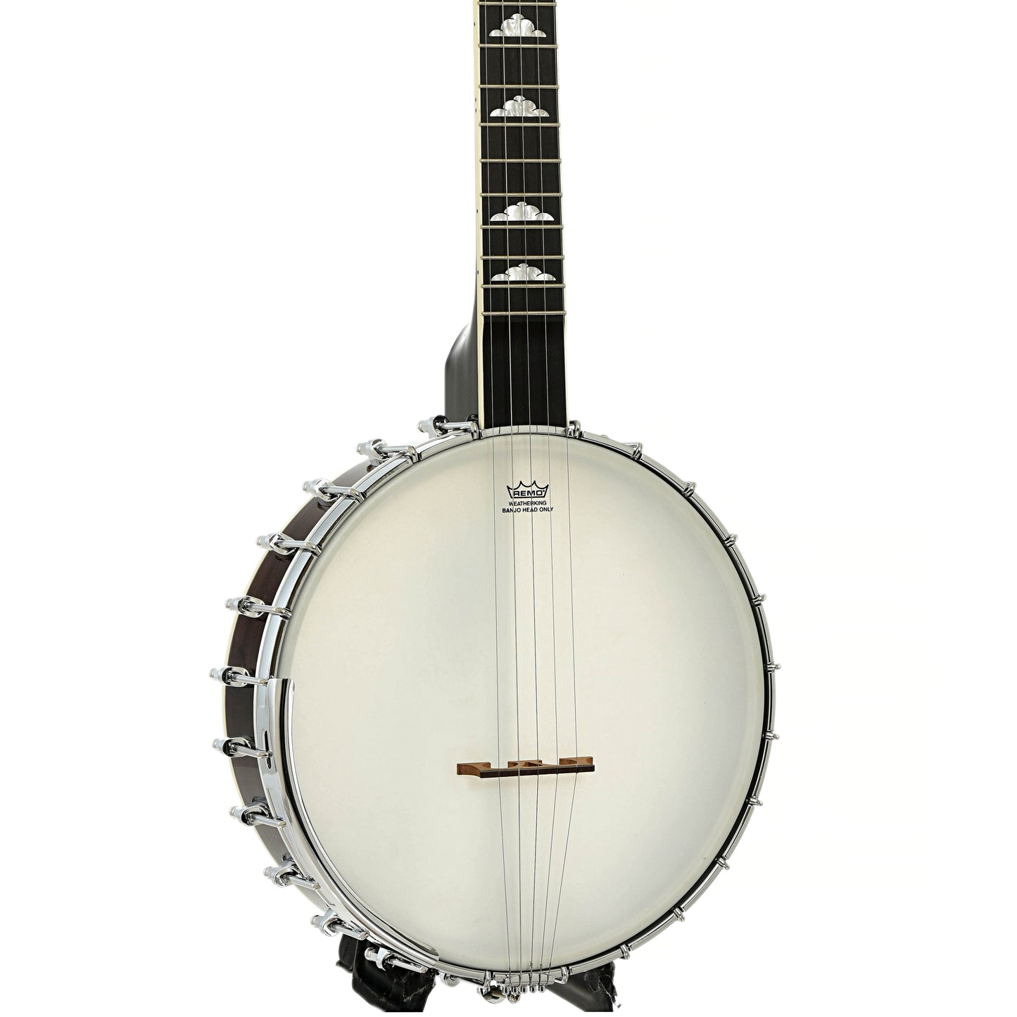 Front and side of Gold Tone WL-250 White Laydie Openback Banjo 