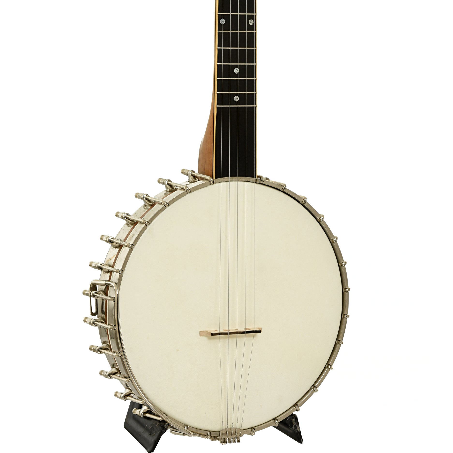 Front and side of Ramsey / Vega Whyte Laydie Conversion Open Back Banjo