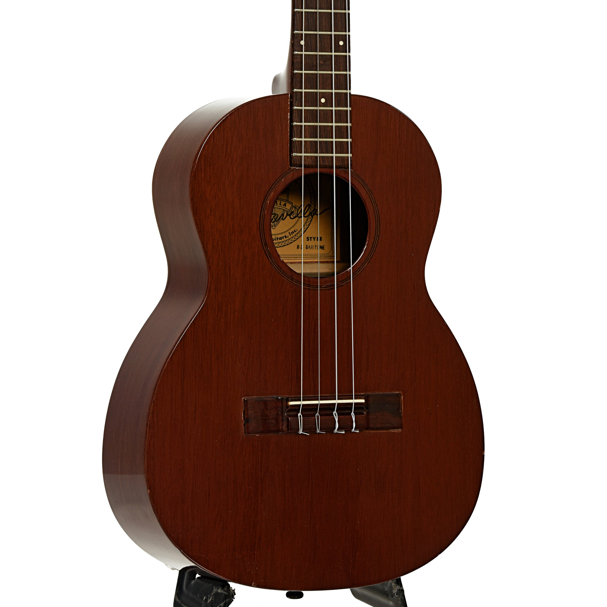 Front and side of Favilla B-2 Baritone Ukulele