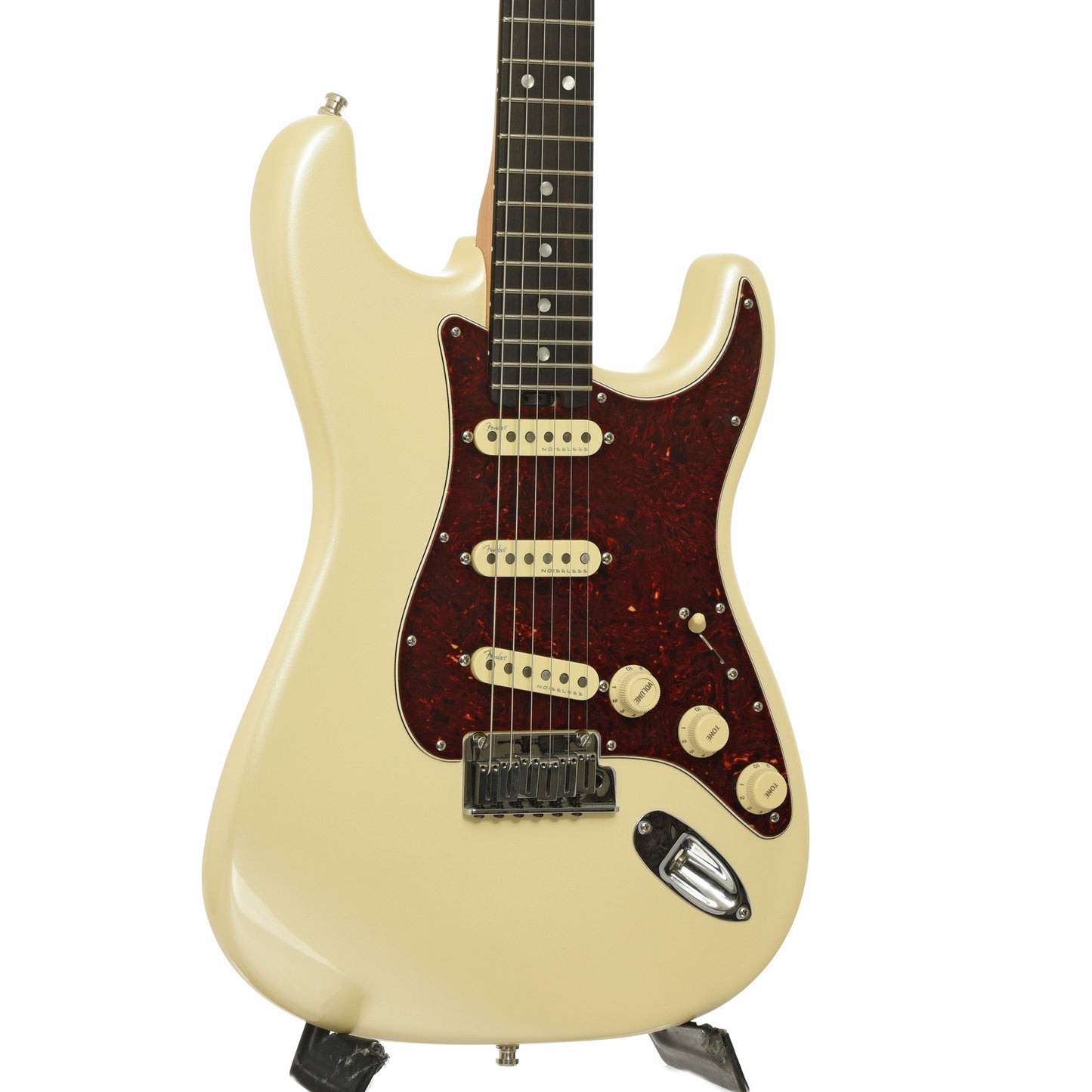 Front and side of Fender American Elite Stratocaster Electric Guitar