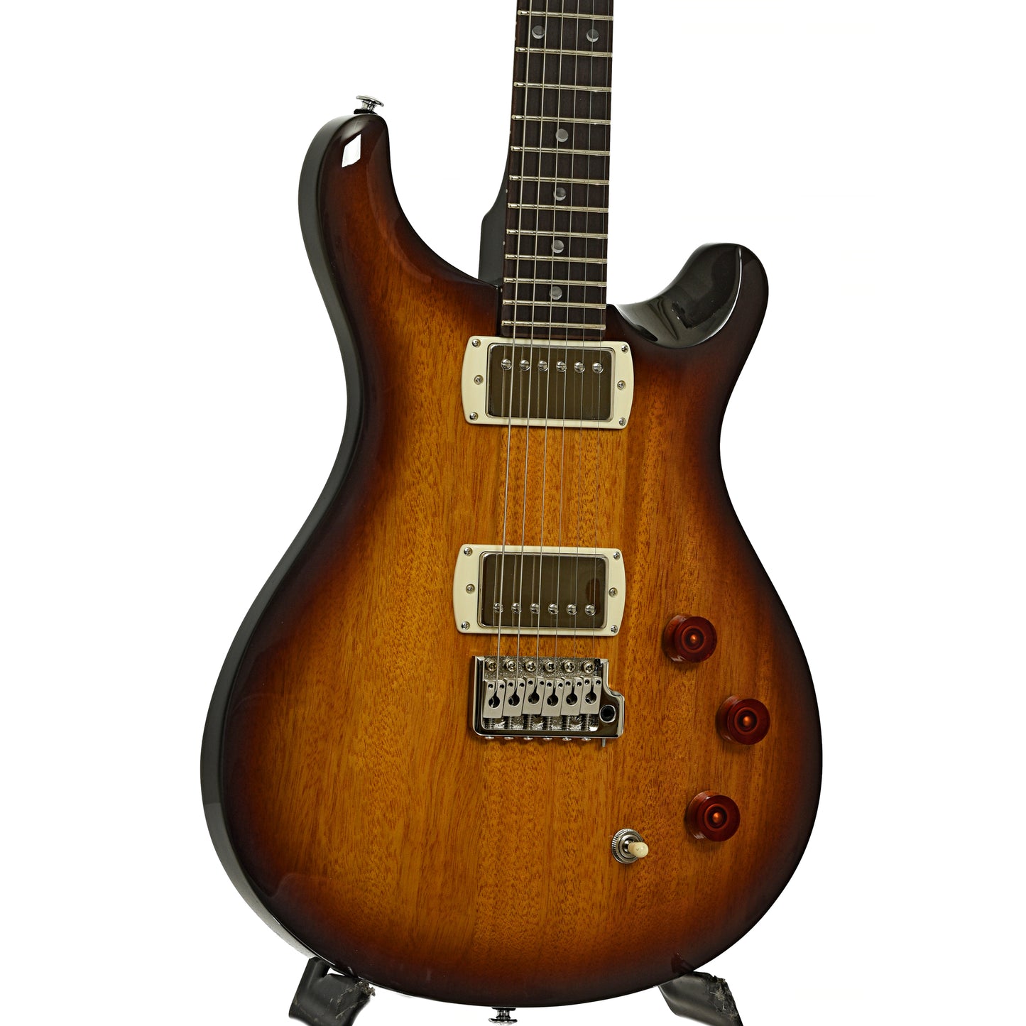 Front and side of PRS SE DGT Standard McCarty Tobacco Sunburst Electric Guitar