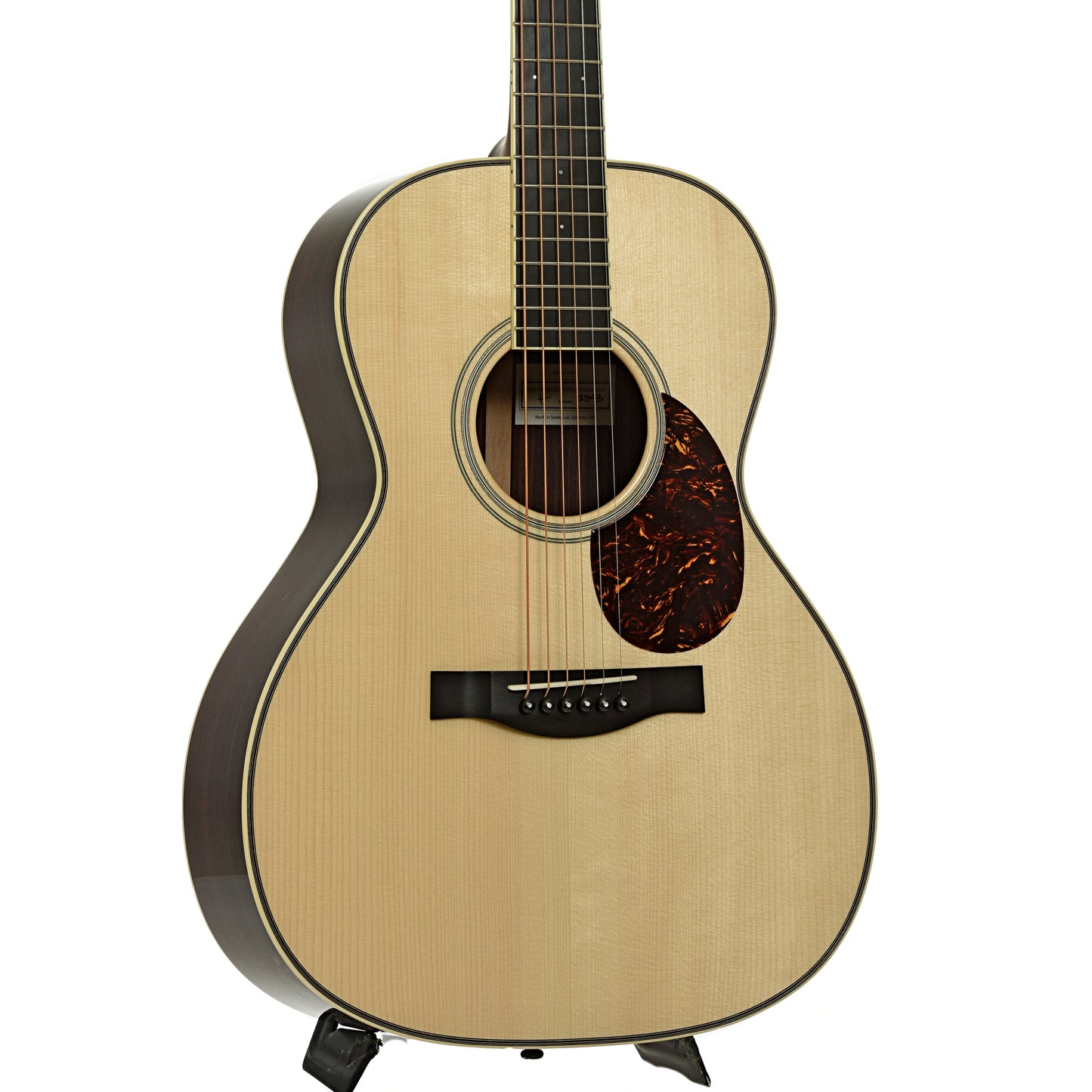 Front and side of Santa Cruz Custom H Model Acoustic Guitar