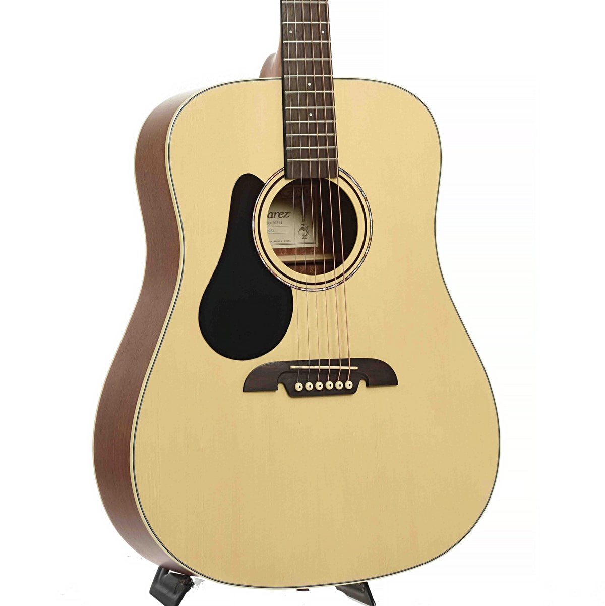 Front  & Side of Alvarez RD26L Left Handed Dreadnought Acoustic Guitar