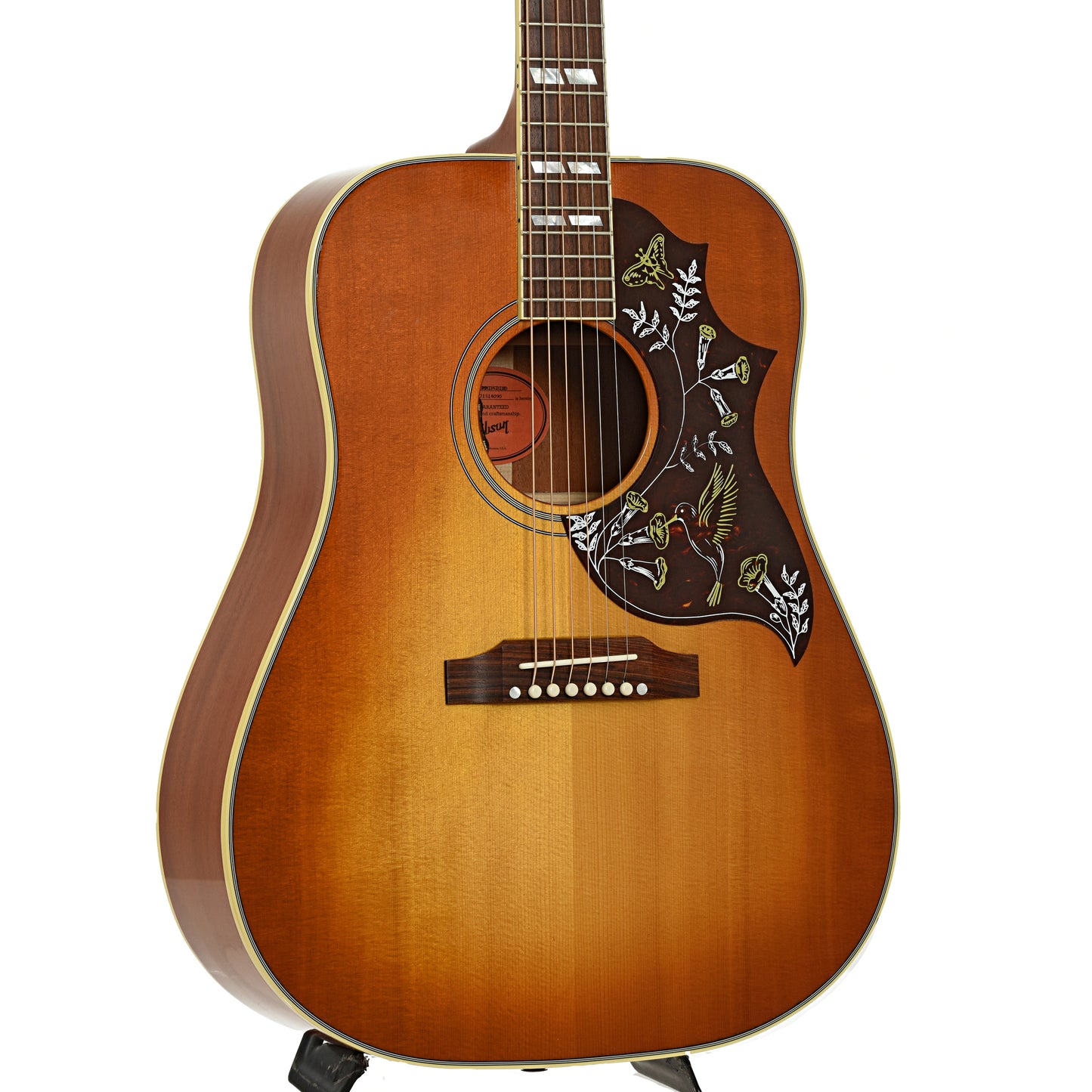 Full front and side of Gibson Hummingbird Original Acoustic Guitar