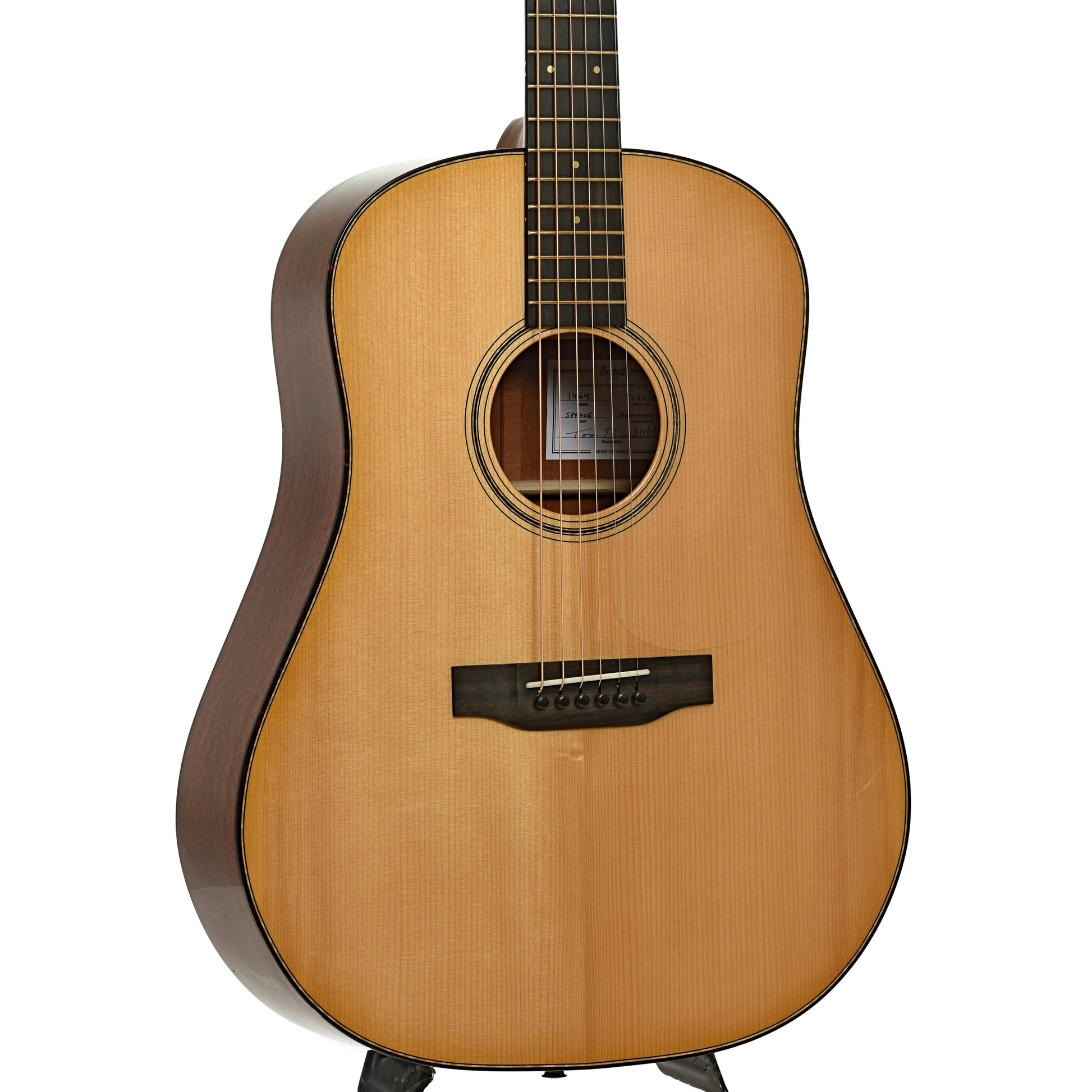 Front and side of Bedell 1964 Dreadnought Acoustic Guitar