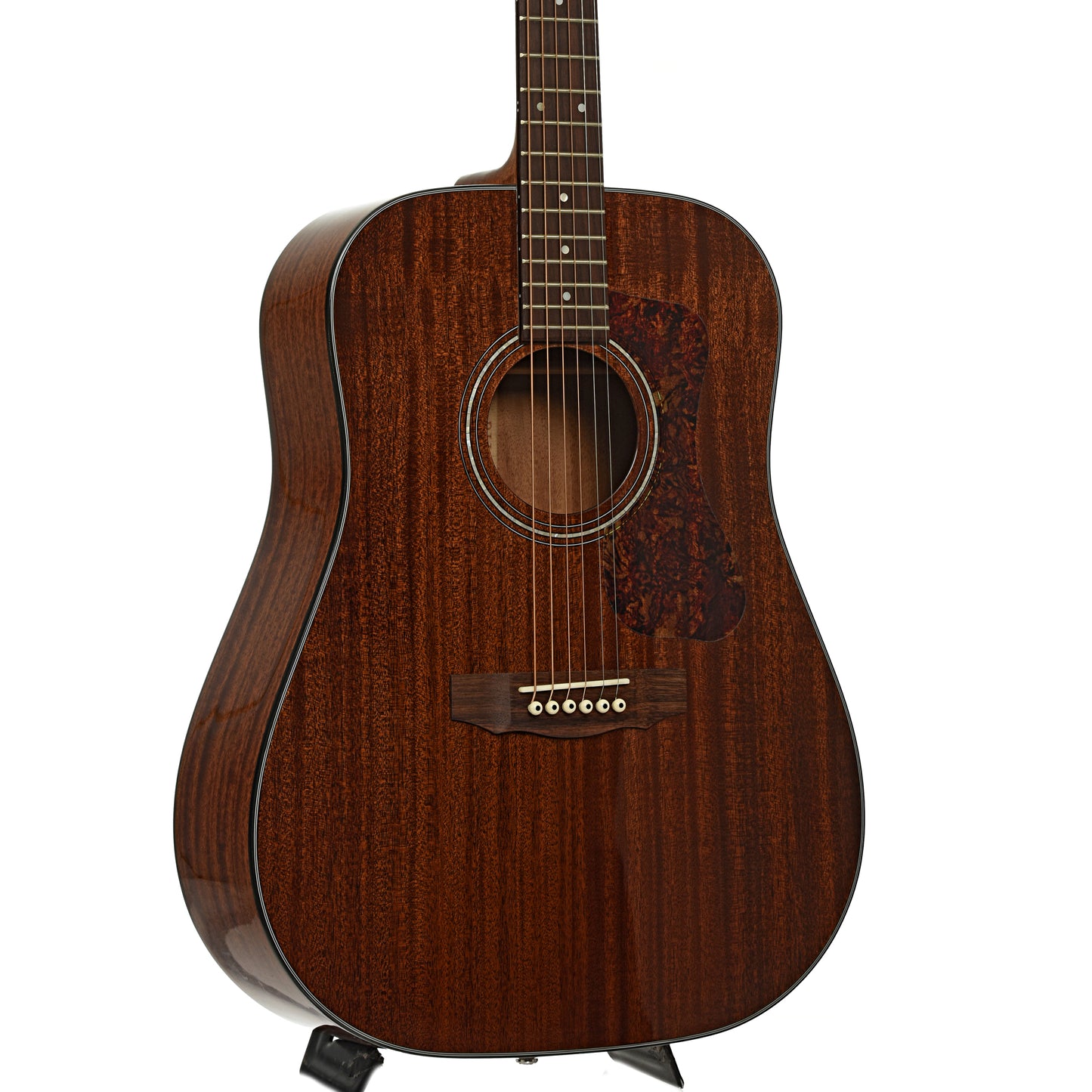 Front and side of Guild Westerly Collection D-120 Acoustic Guitar