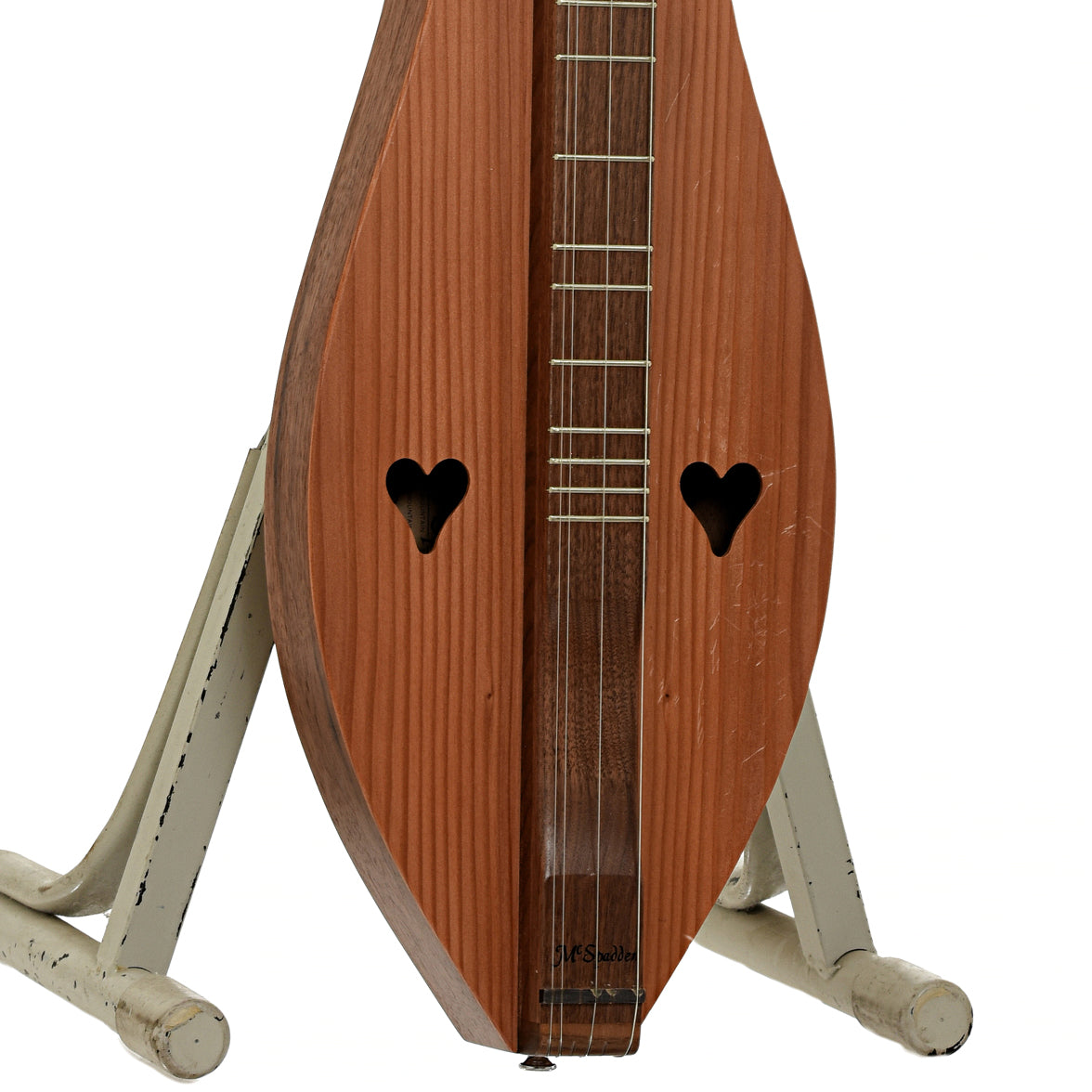 Front of McSpadden Ginger 3/4 Size Walnut & Redwood Lap Dulcimer