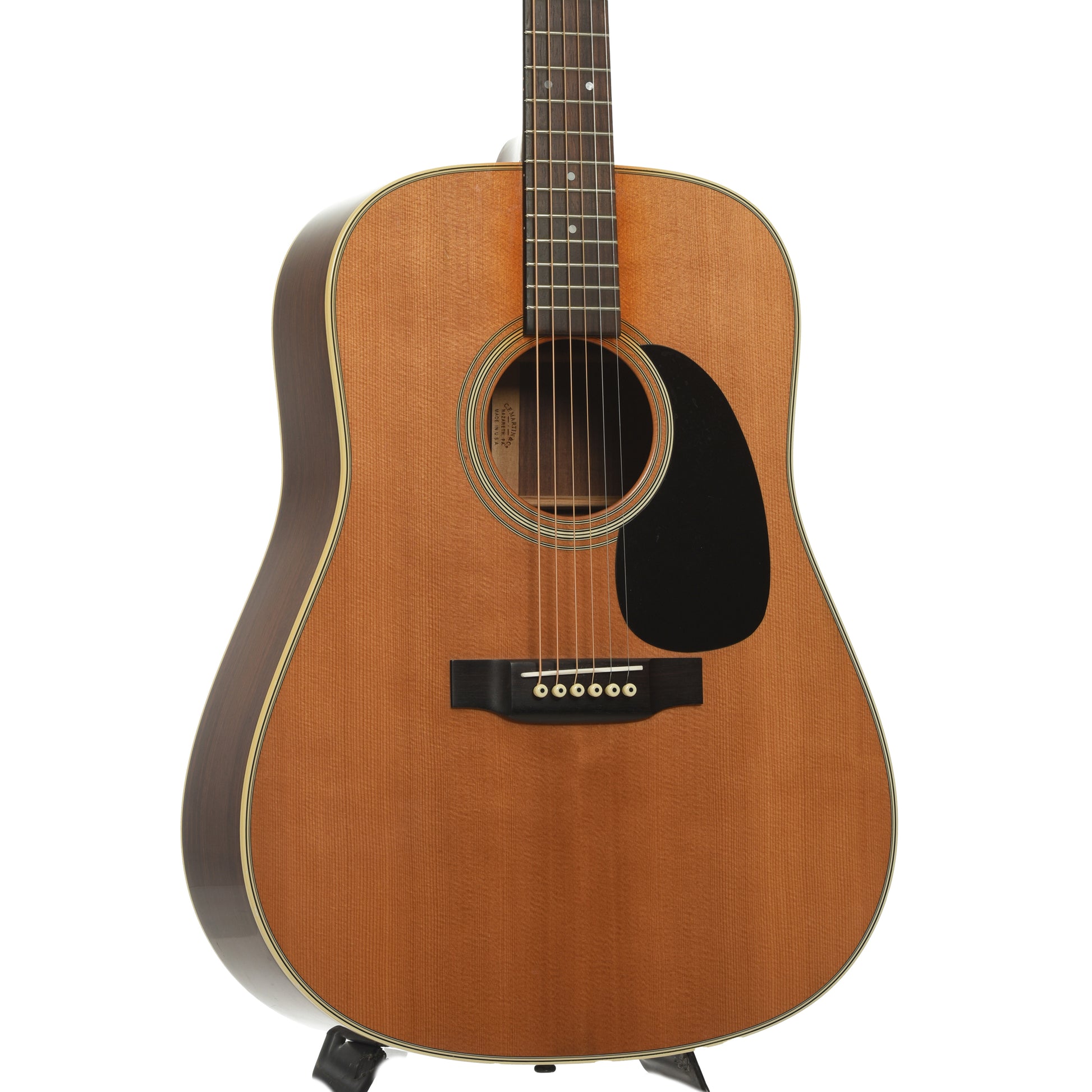 Front and side of Martin D-28 Acoustic Guitar
