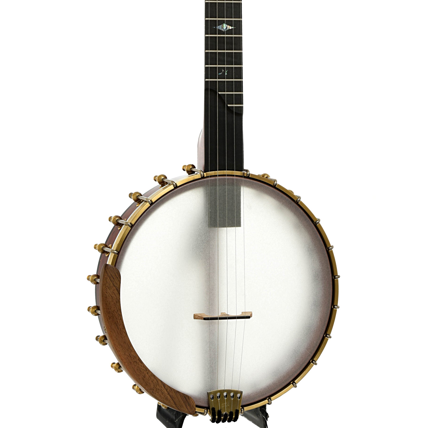 Front and side of Ome Jubilee 11" Openback Banjo, Maple Neck