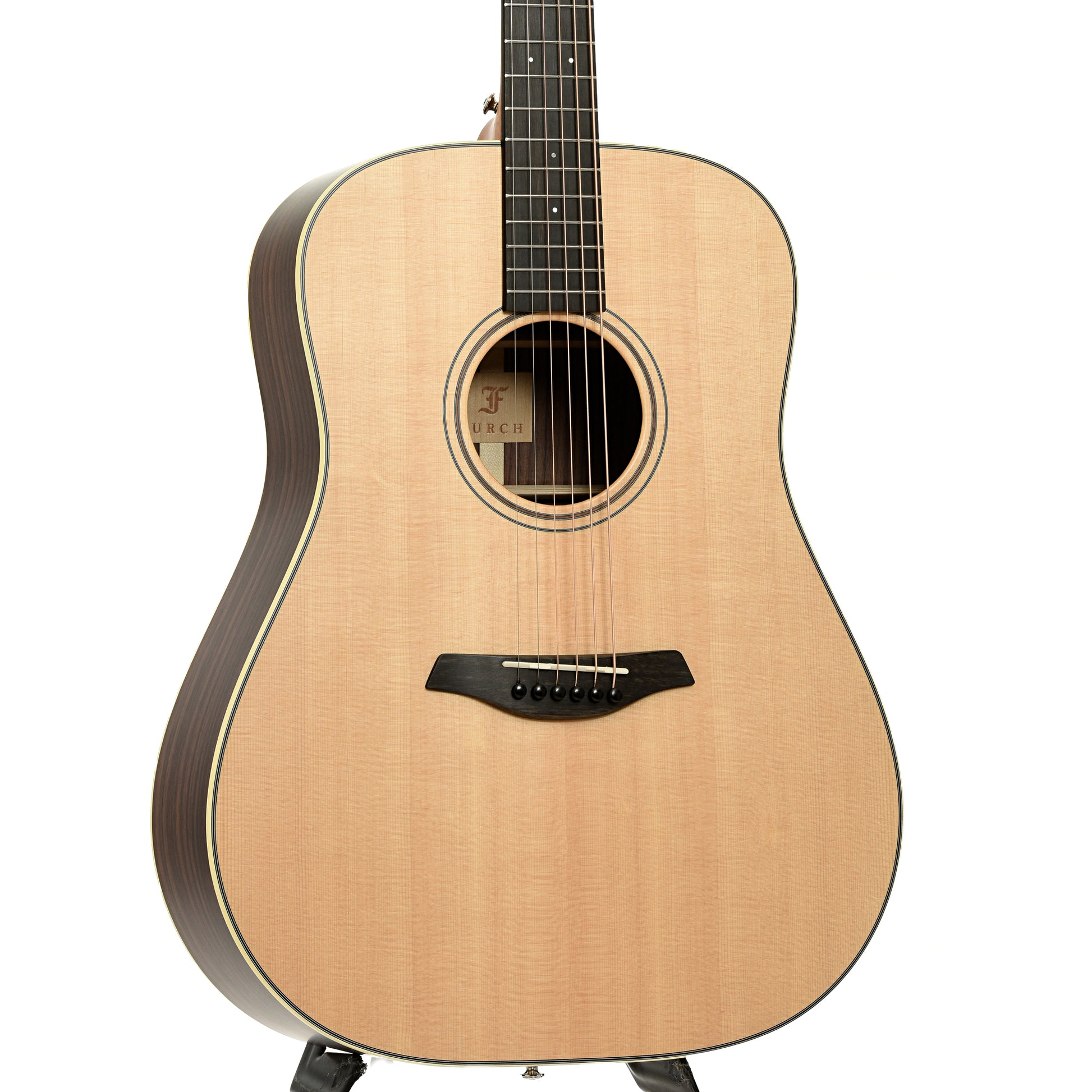 Front and side of Furch Green D-SR LH Dreadnought Acoustic Guitar 