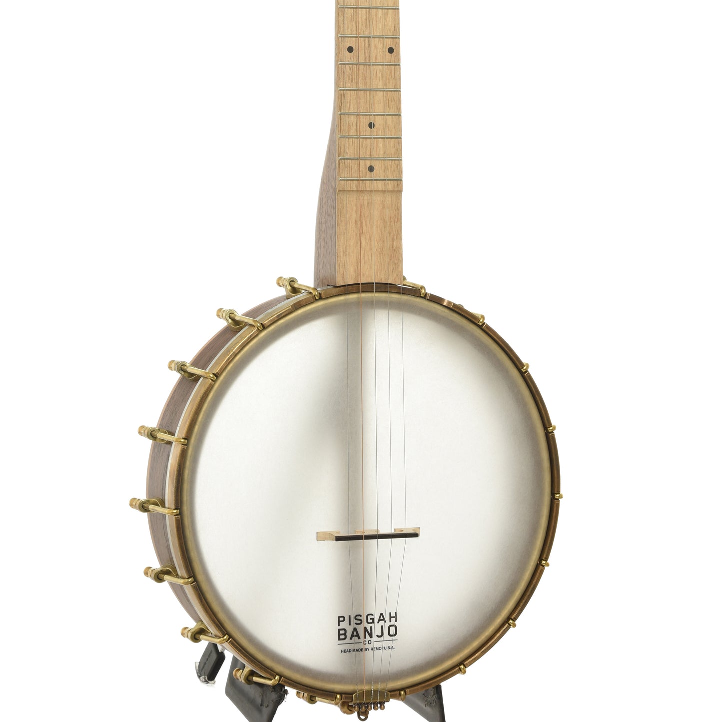 Front and side of Pisgah Appalachian 11in Short Scale Openback Banjo