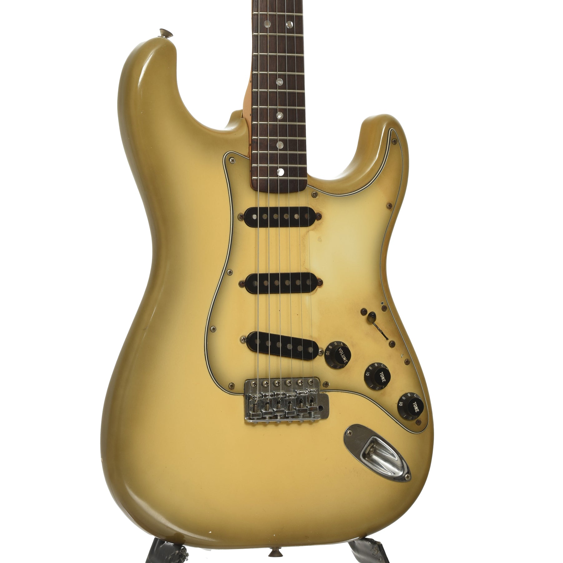 Front and side of Fender Stratocaster Electric Guitar