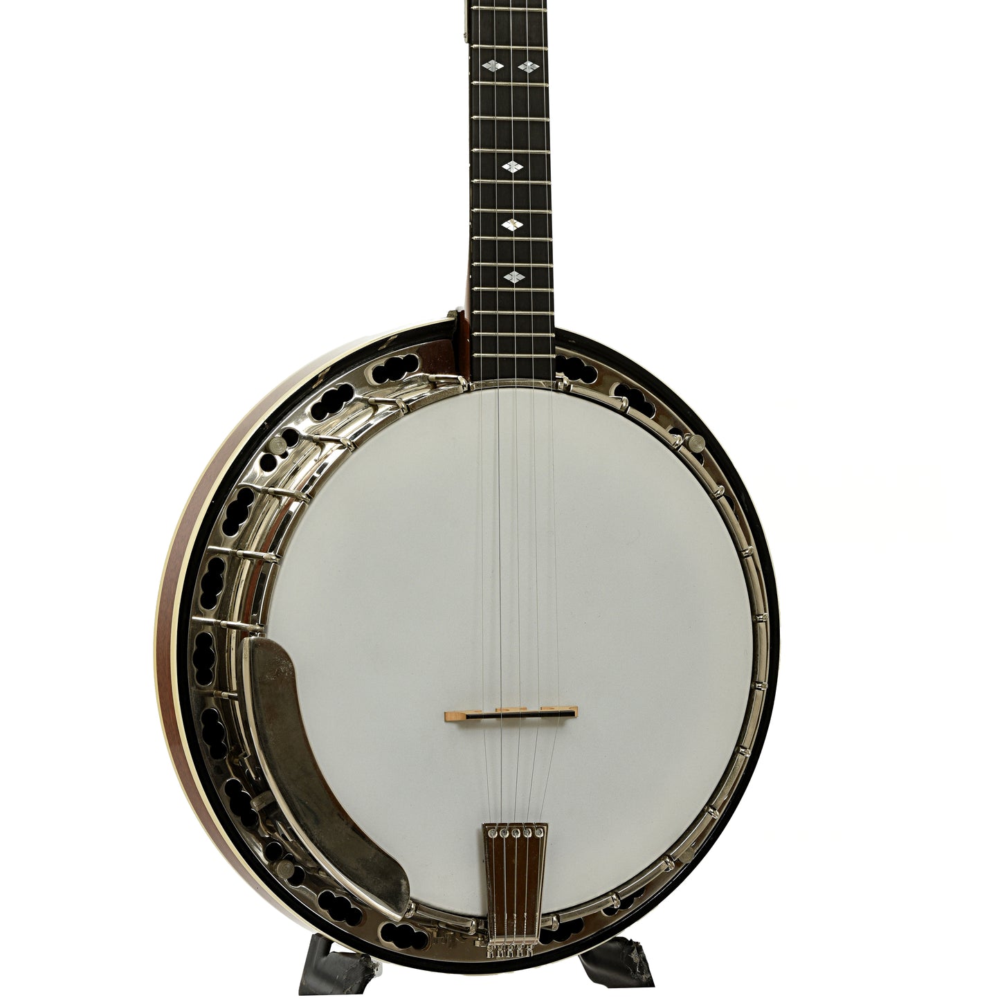 Front and side of Deering Deluxe Resonator Banjo