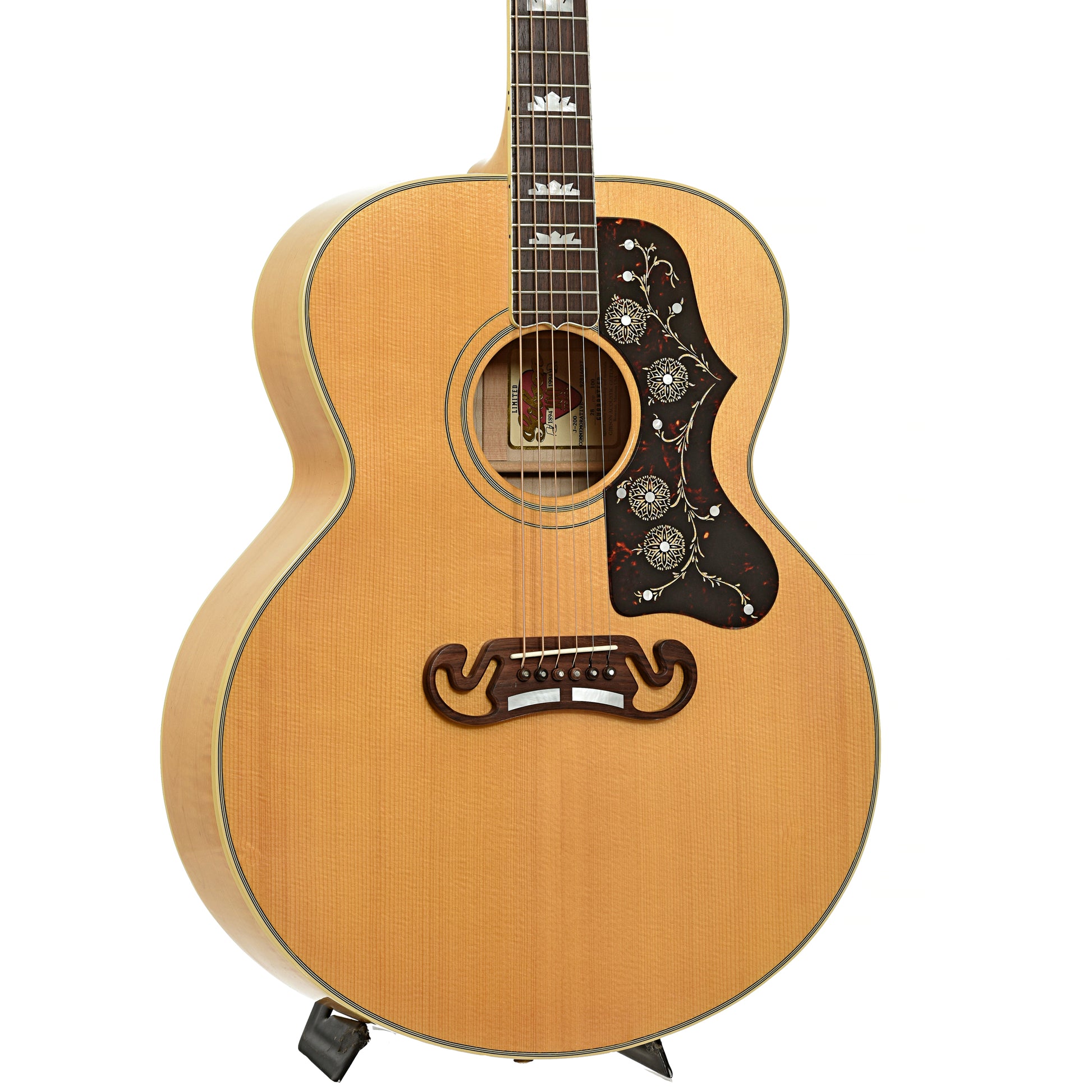 Front and side of Gibson J-200 Commemorative Limited Edition Acoustic Guitar
