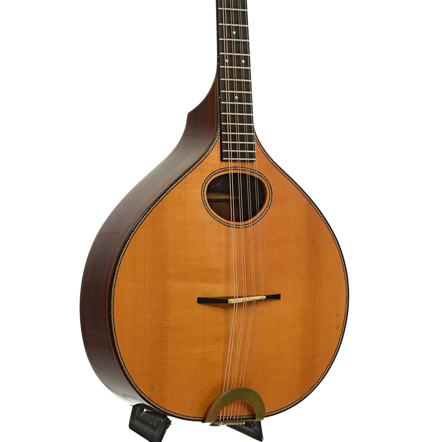 Front and side of Stefan Sobell Octave Mandolin