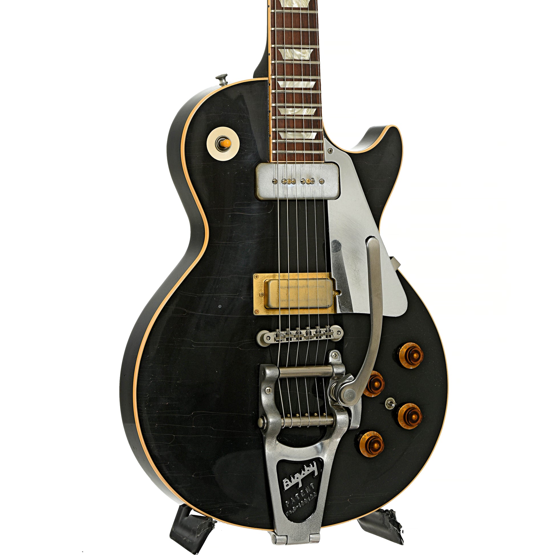 Front and side of Gibson Les Paul Neil Young (Murphy Aged) Electric Guitar 