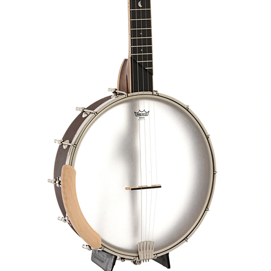 Front & Side of Gold Tone HM-100 High Moon 12in Openback Banjo & Case, Shopworn