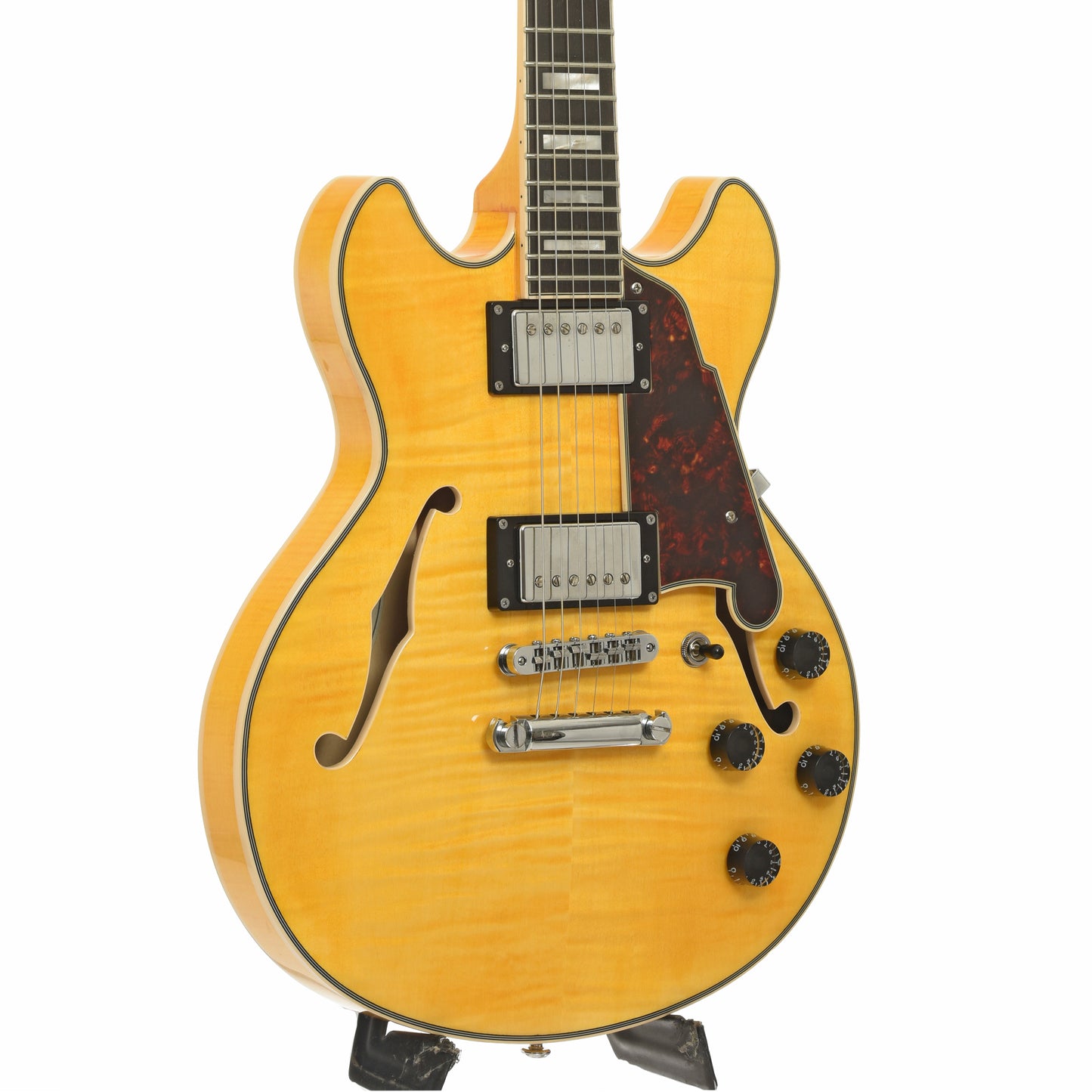 Front and side of D'Angelico Premier Mini DC XT Hollowbody Electric Guitar 