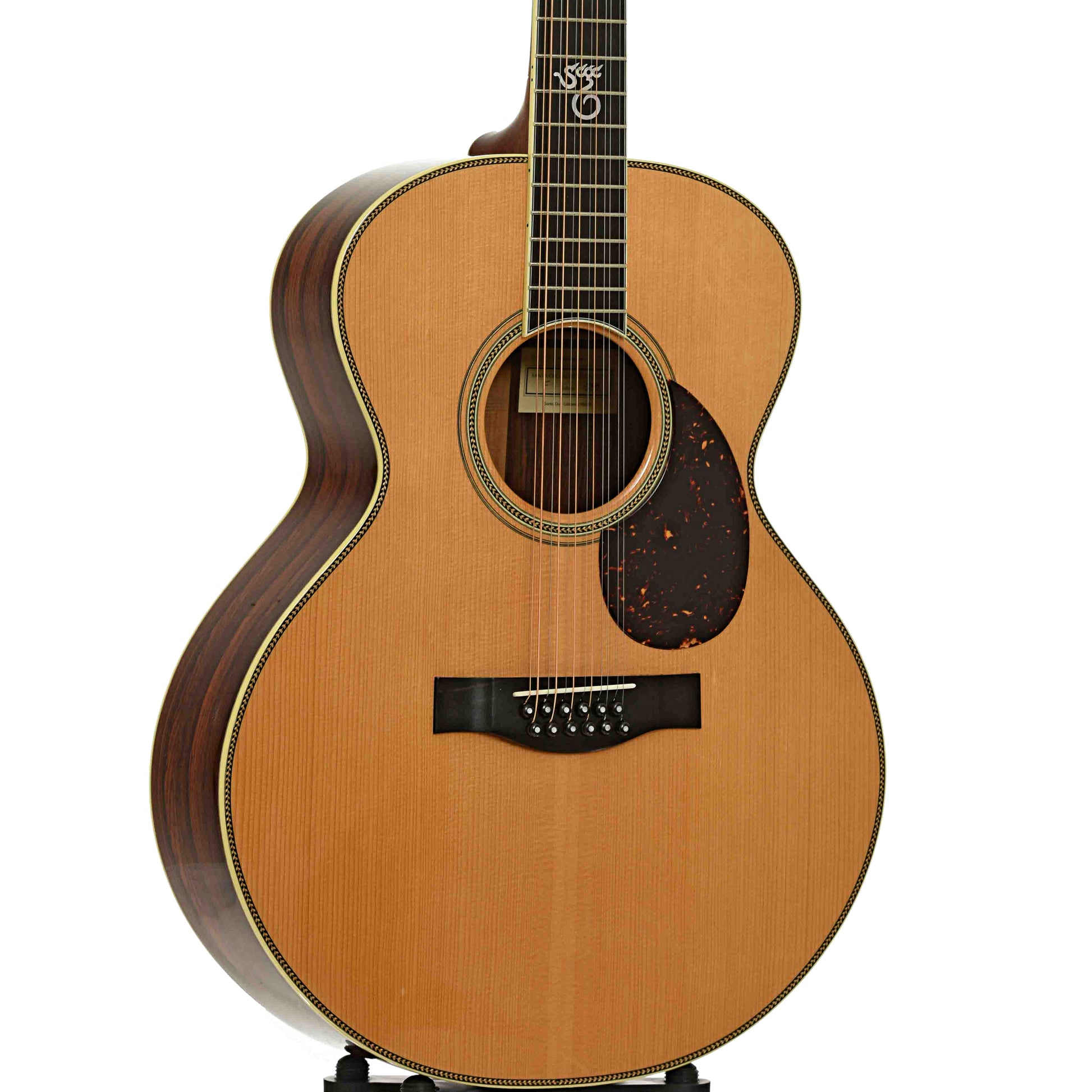 Front and side of Santa Cruz Brazilian F Custom 12-String Acoustic Guitar