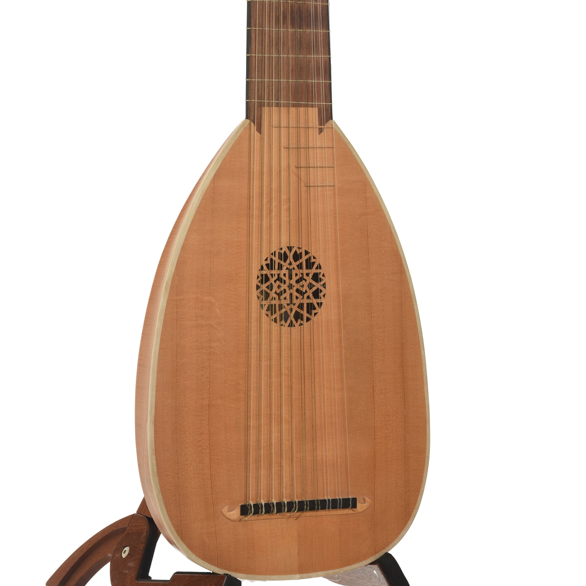 Front and side of James P. North 20-String Lute 