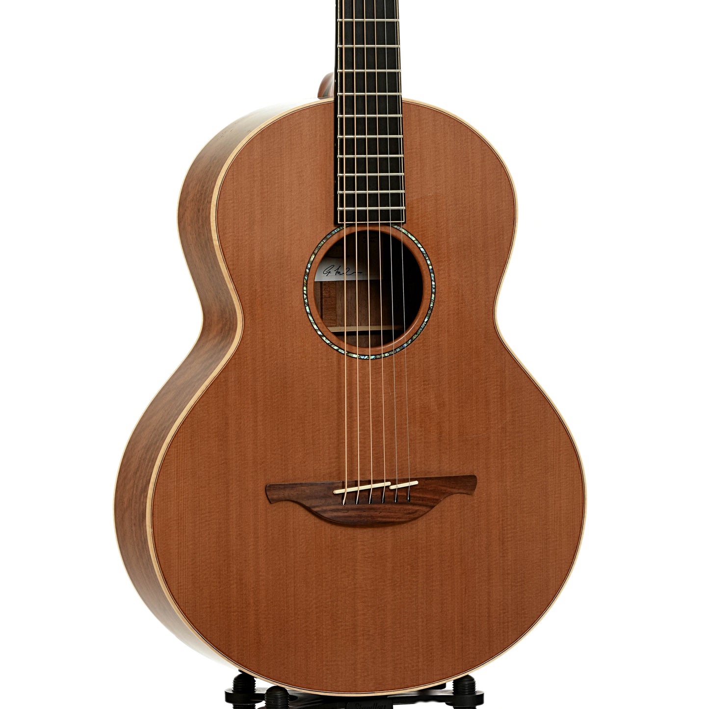 Front and side of Lowden S35 12-Fret Acoustic Guitar