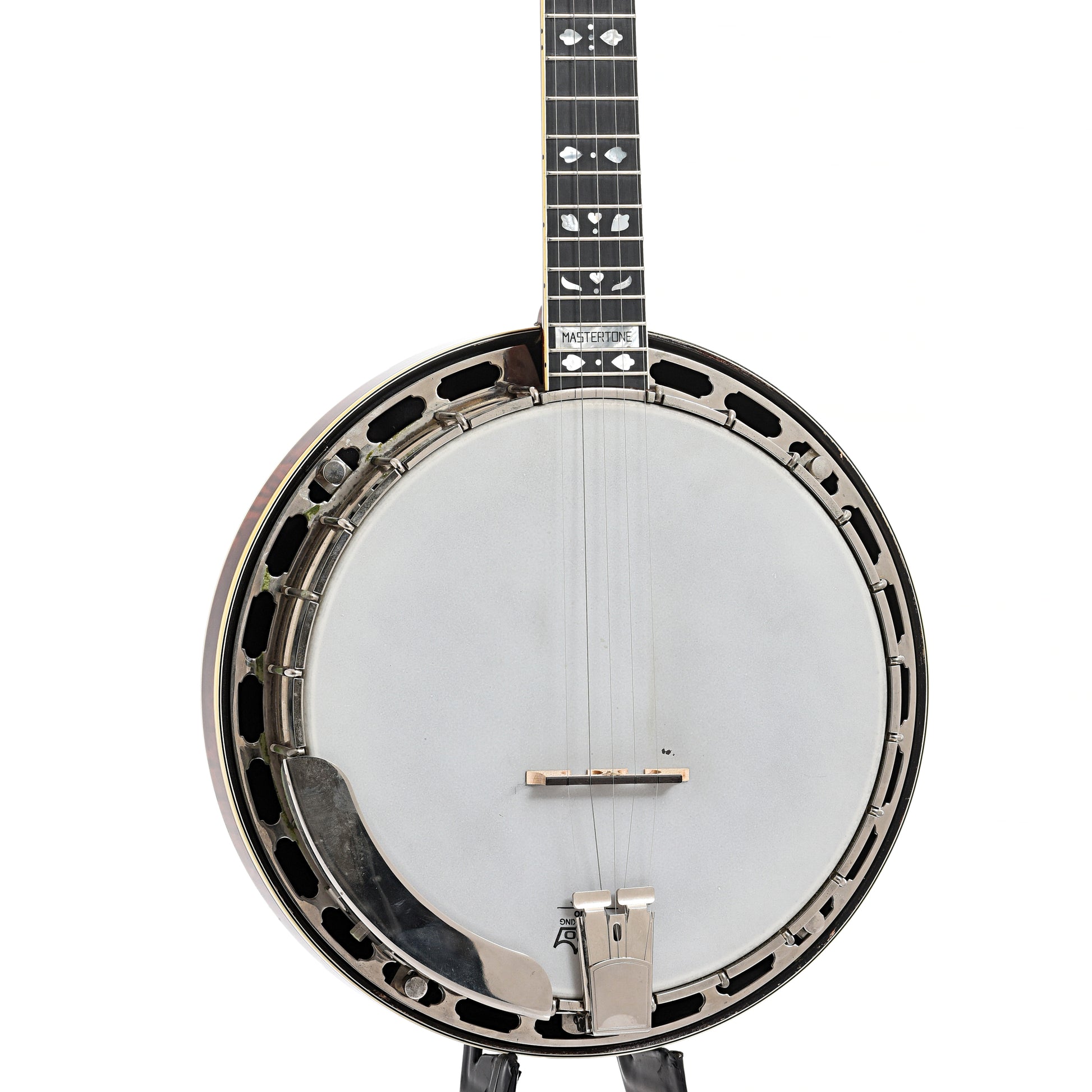 Front and side of Gibson Earl Scruggs Standard Resonator Banjo (2002)