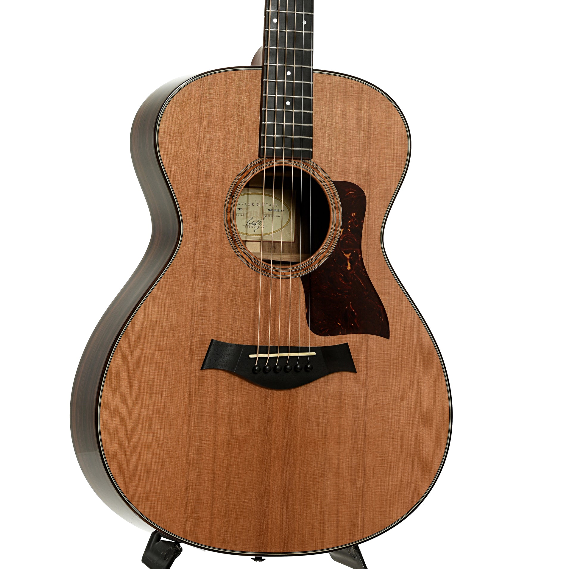 Front and side of Taylor 712 Acoustic Guitar 