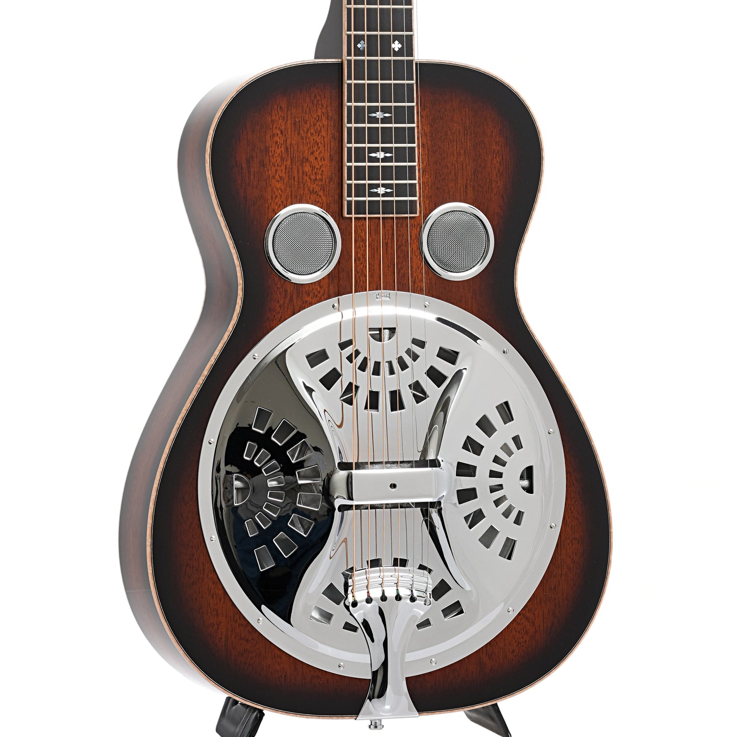 front and side of Beard Standard R Model Squareneck Resonator Guitar with Fishman Nashville Pickup