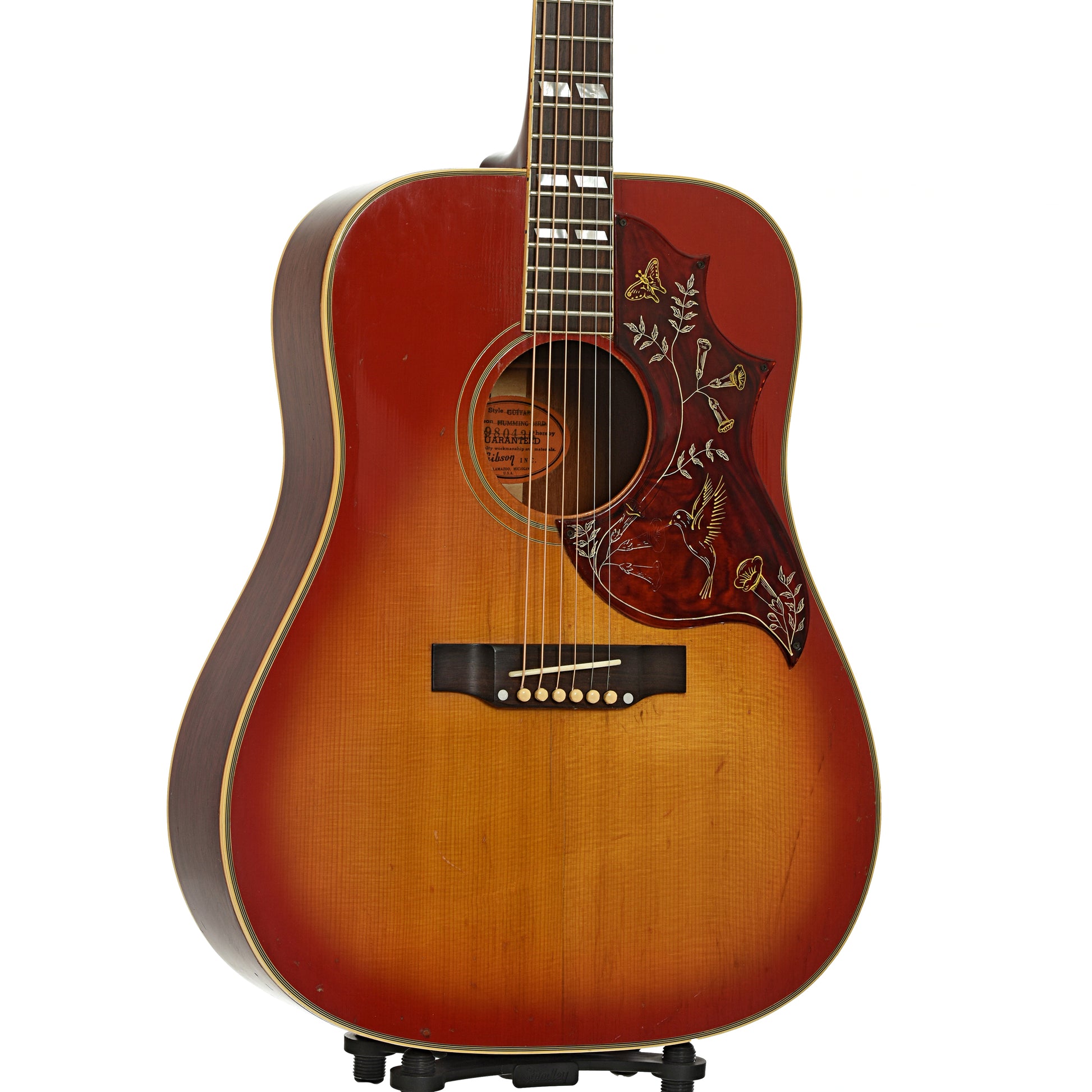 Front of Gibson Hummingbird Acoustic Guitar