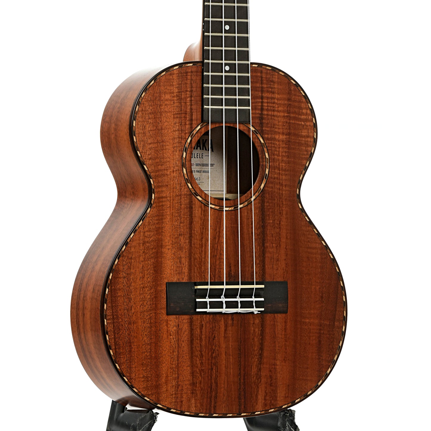 Front and side of Kamaka HF-3 DI Deluxe Tenor Ukulele