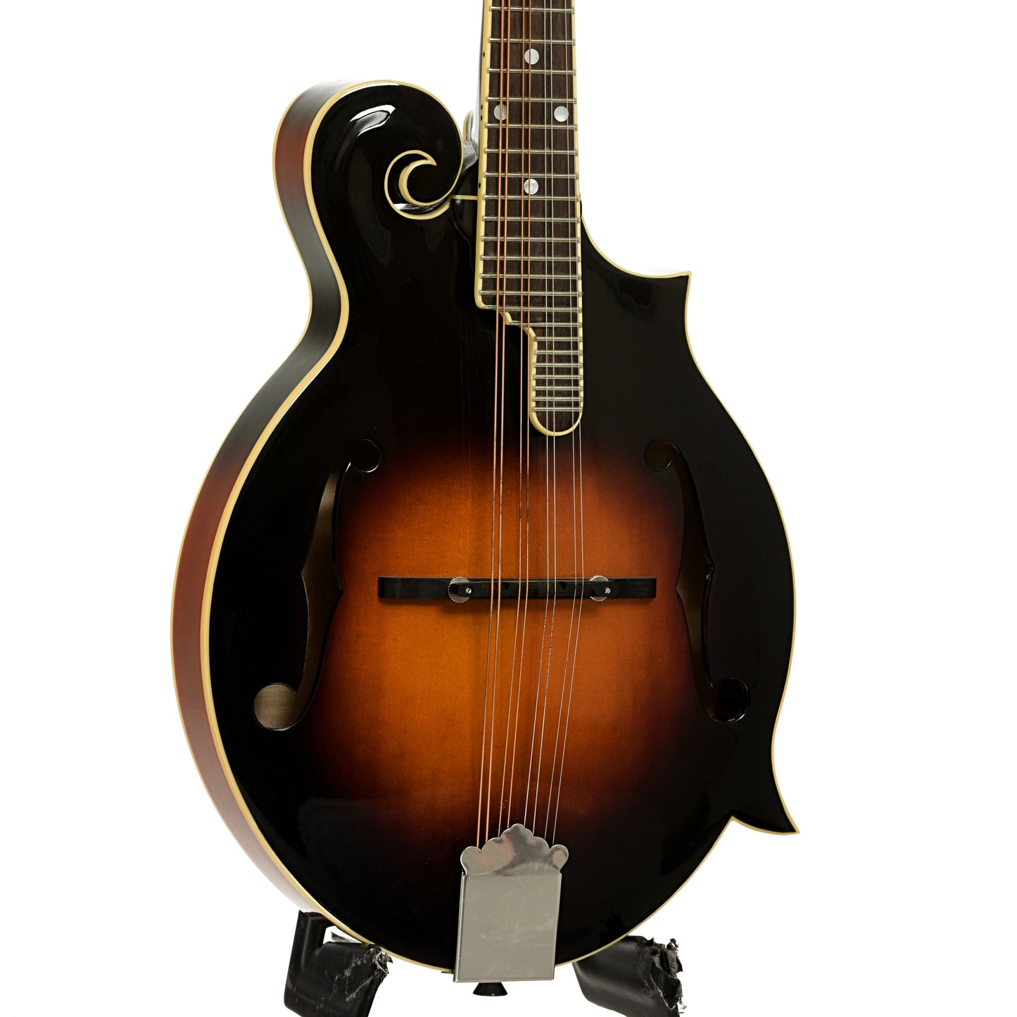 Front and side of The Loar LM-520 F-Style Mandolin