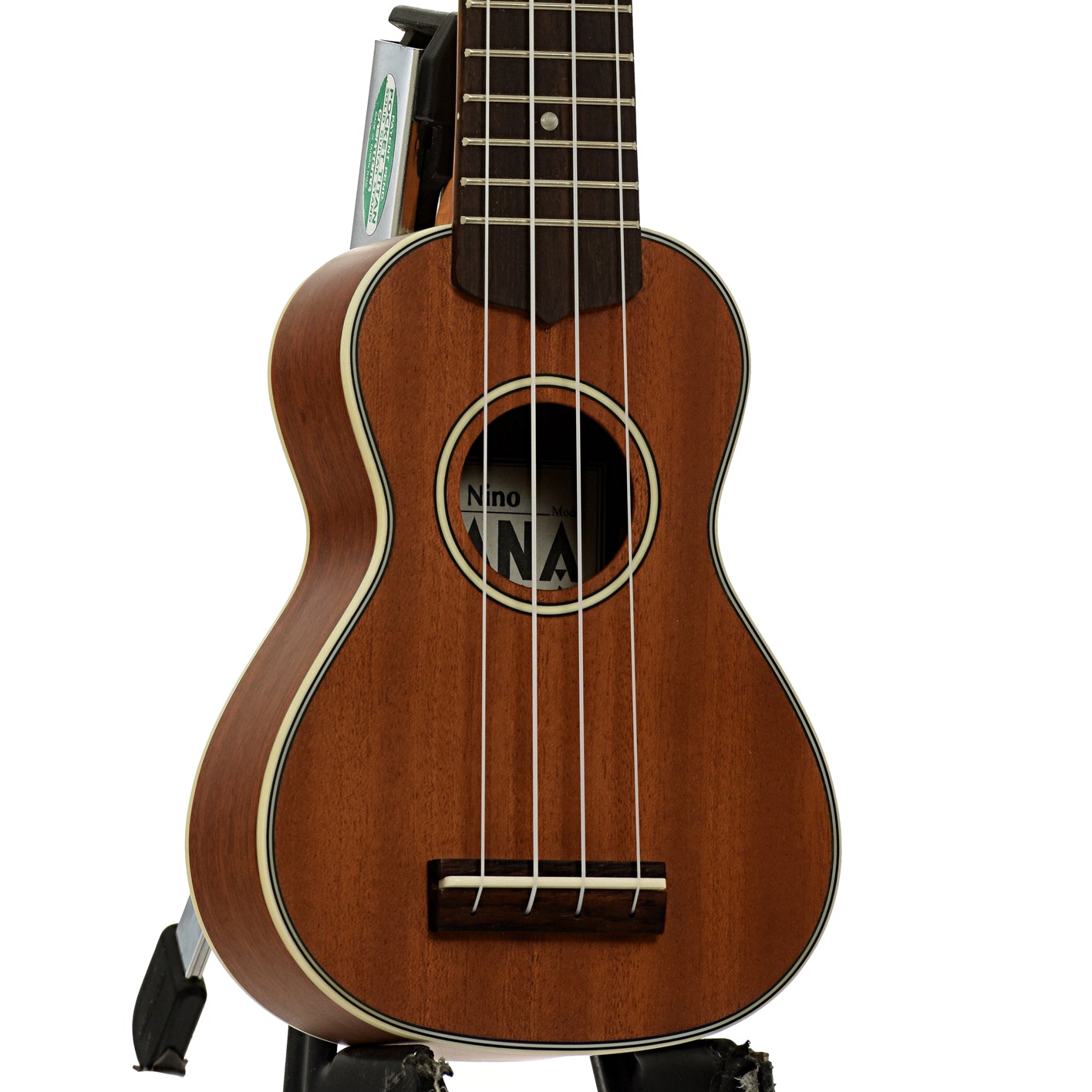 Front and side of Ohana O'Nino Sopranissimo Ukulele