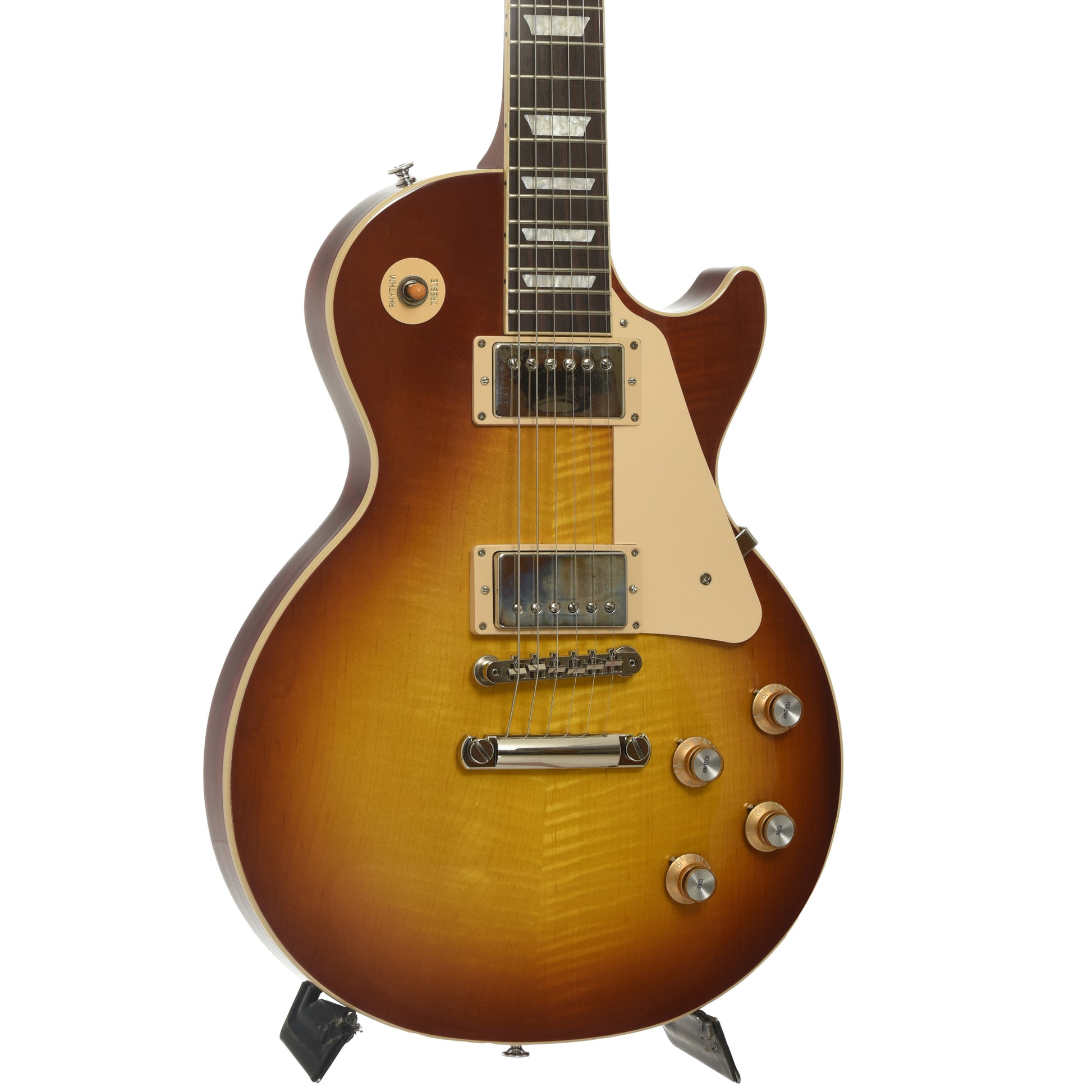 Front and side of Gibson Les Paul Standard 60s Figured Electric Guitar