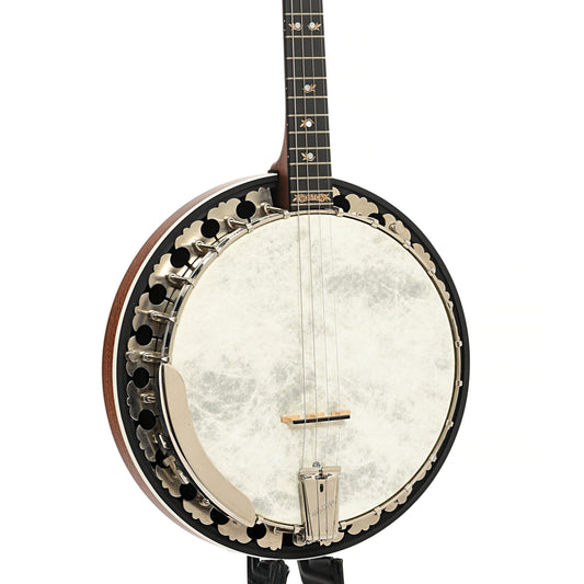 Front and side of Deering Boston Plectrum 4-string Banjo (2014)