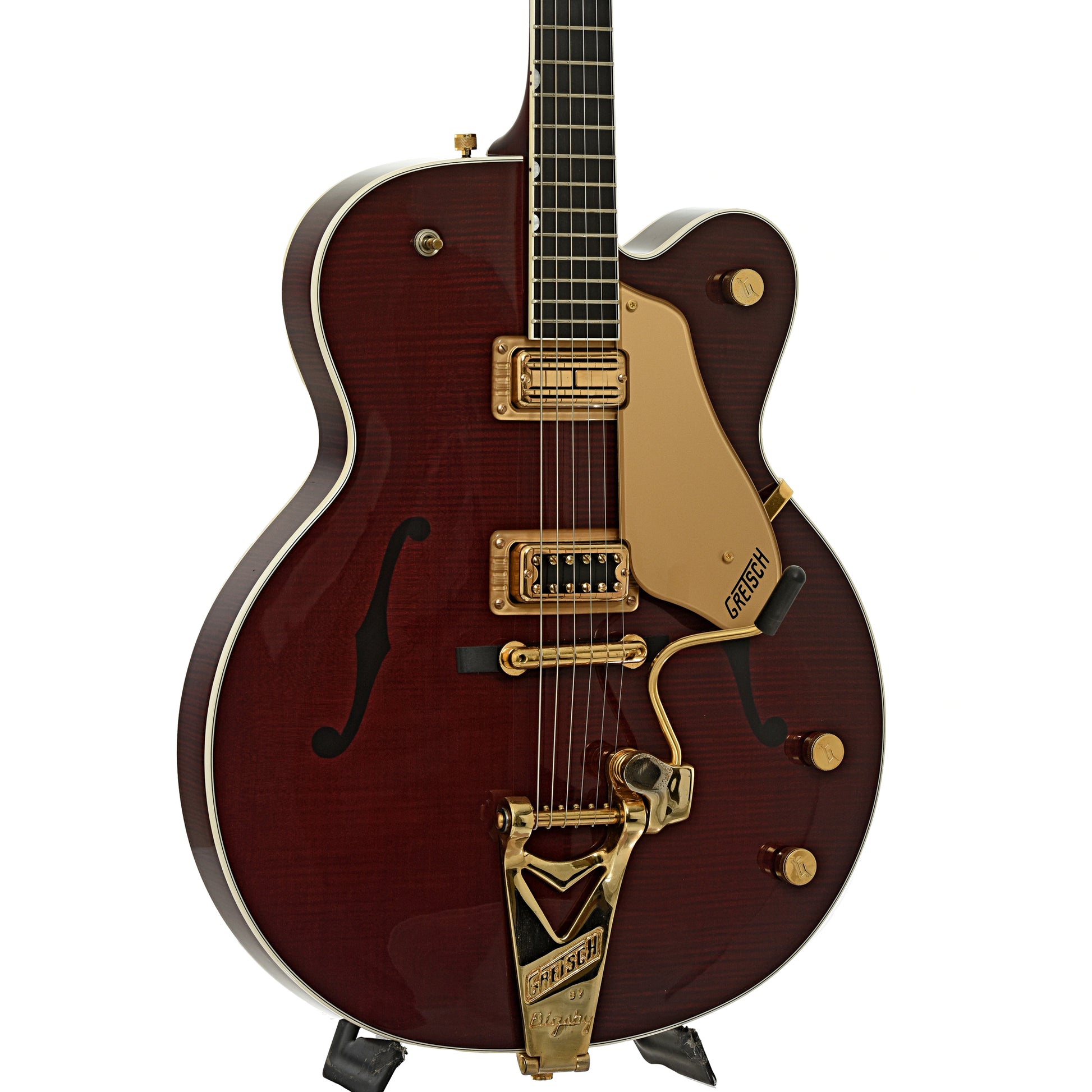 Front and side of Gretsch G6122-1959 Nashville Classic Hollowbody Electric Guitar