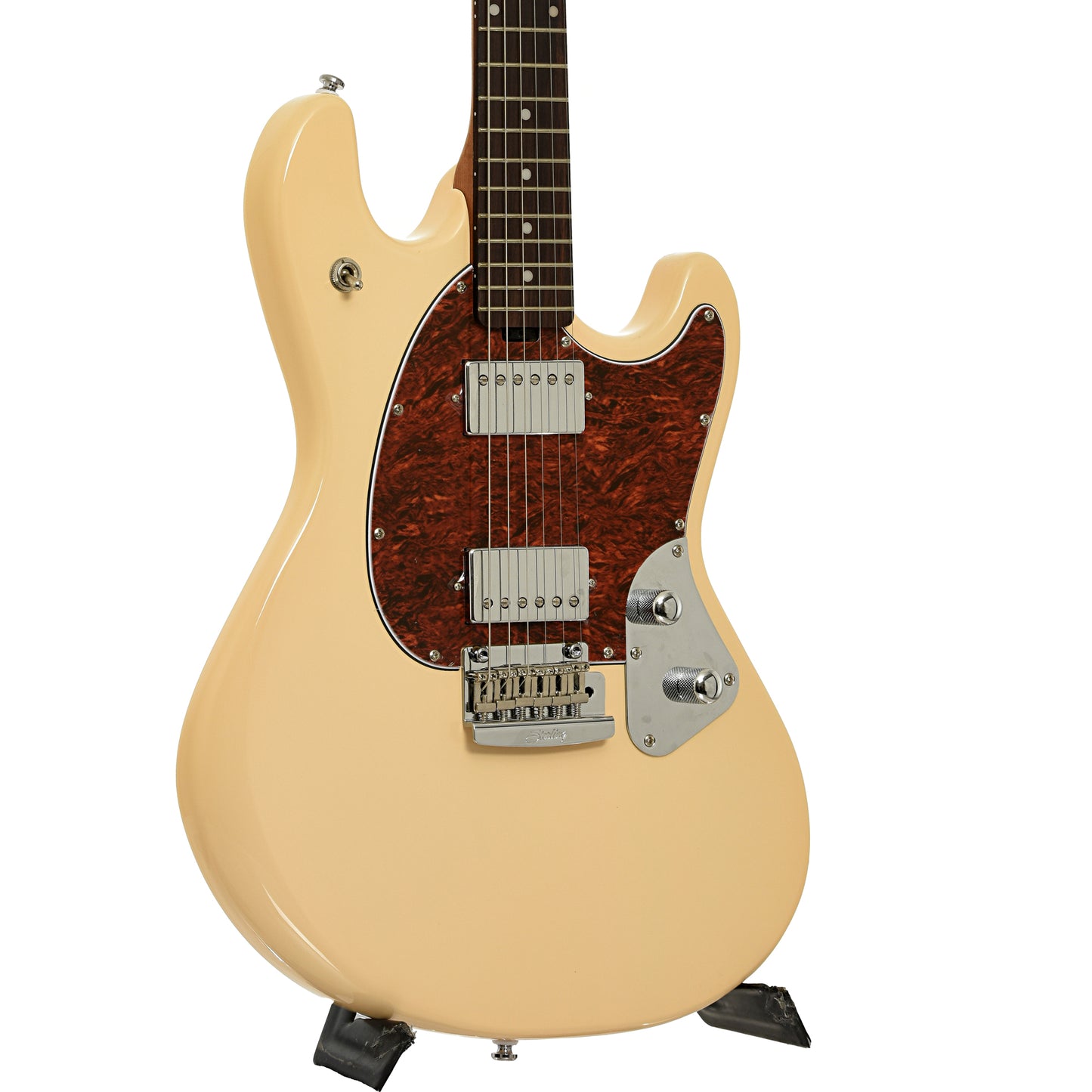 Front and side of Sterling by Music Man Stingray SR50 Electric Guitar