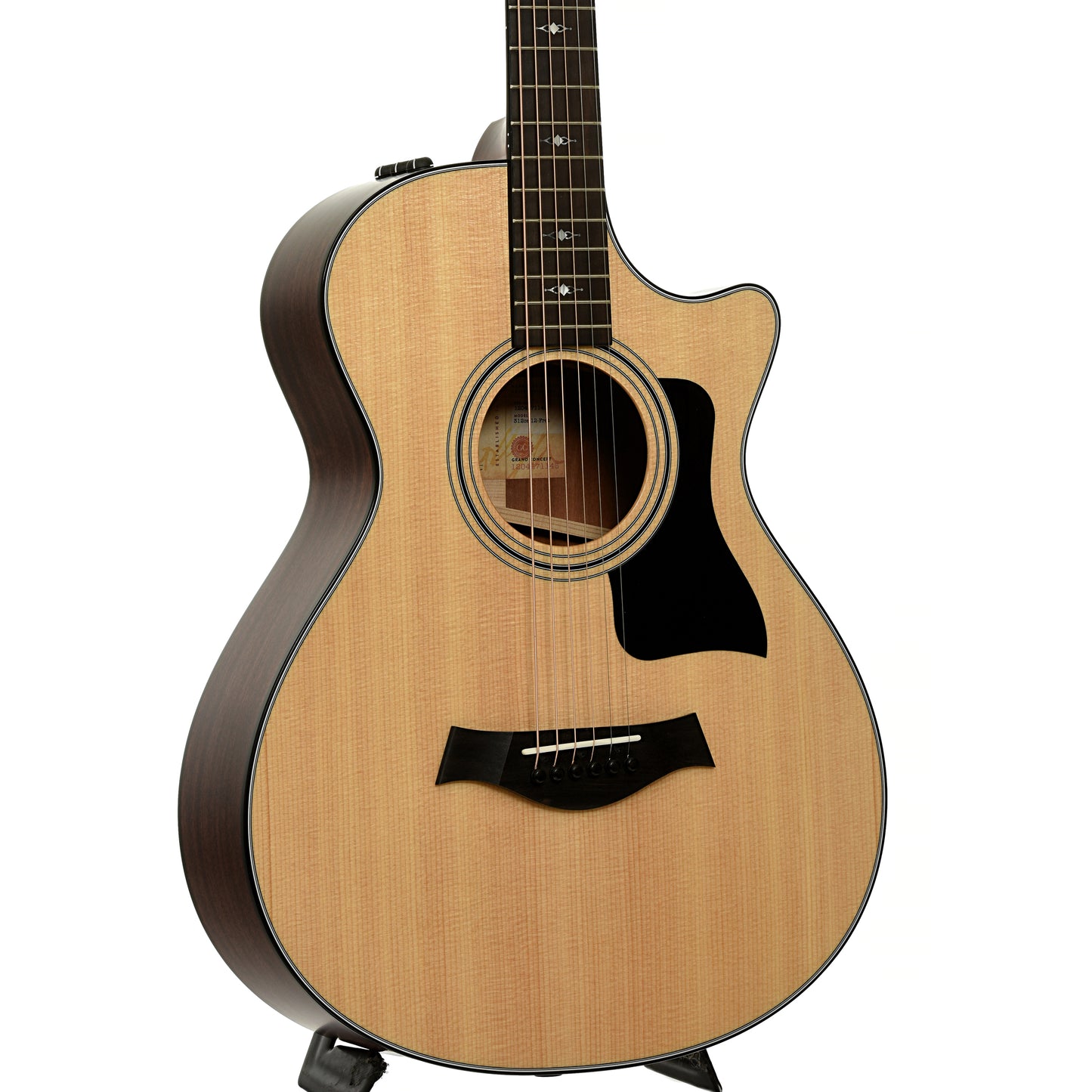 Front and side of Taylor 312ce 12-Fret Acoustic-Electric Guitar