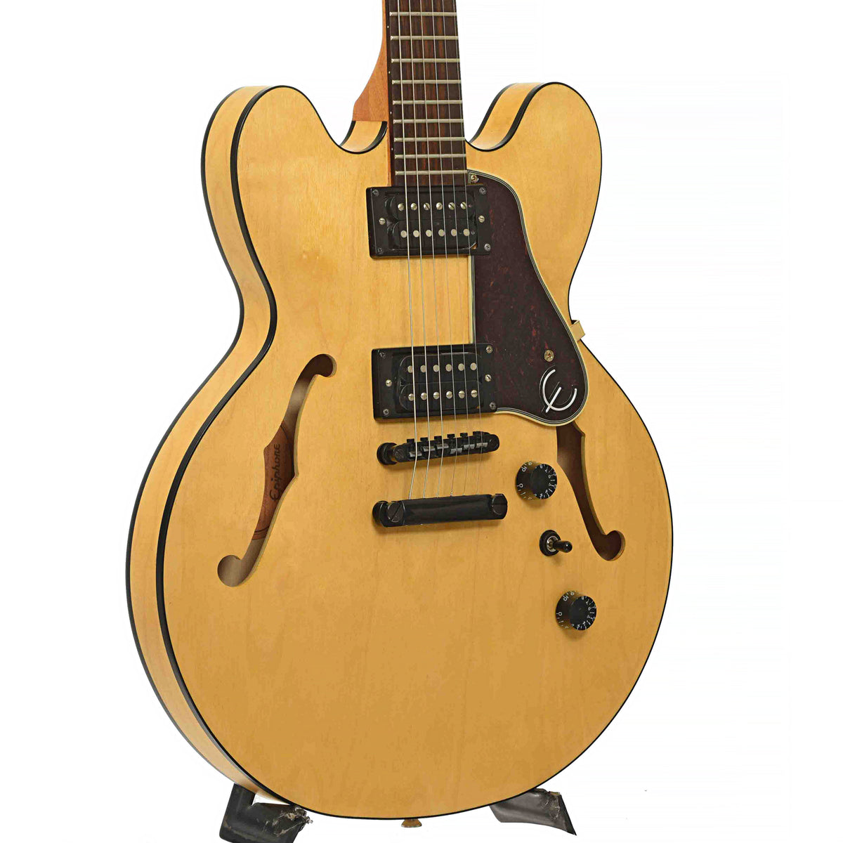 Front and side of Epiphone Dot Studio