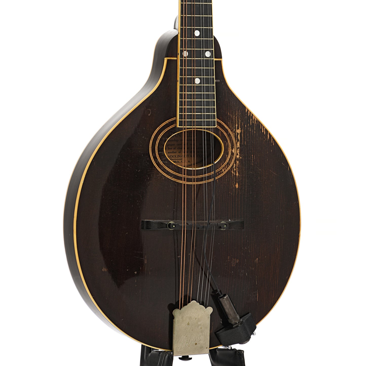 front and side of Gibson A-2 Mandolin (1922)