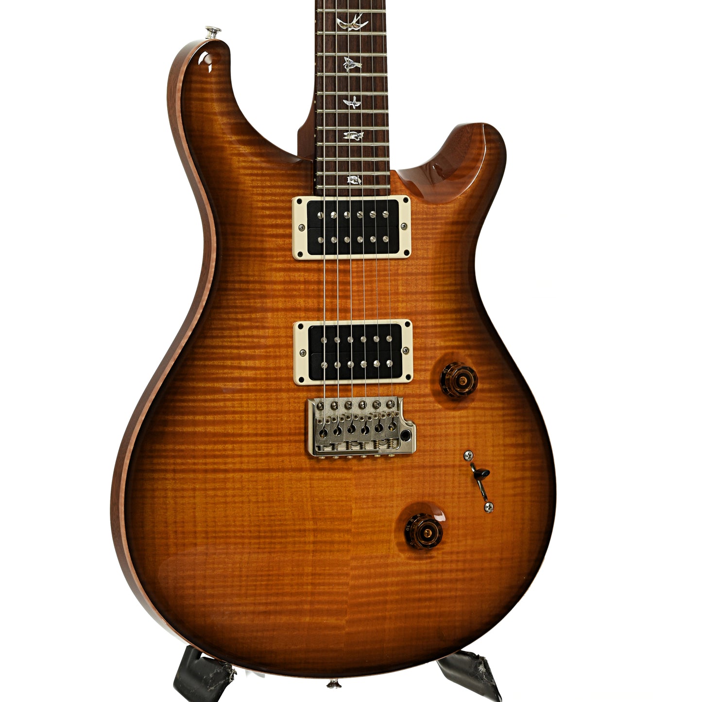 Front and side of PRS Custom 24 10 Top Electric Guitar 