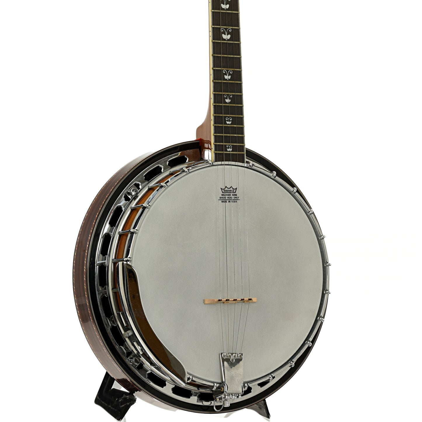 Font and side of Sovereign Butterfly H495C Resonator Banjo 