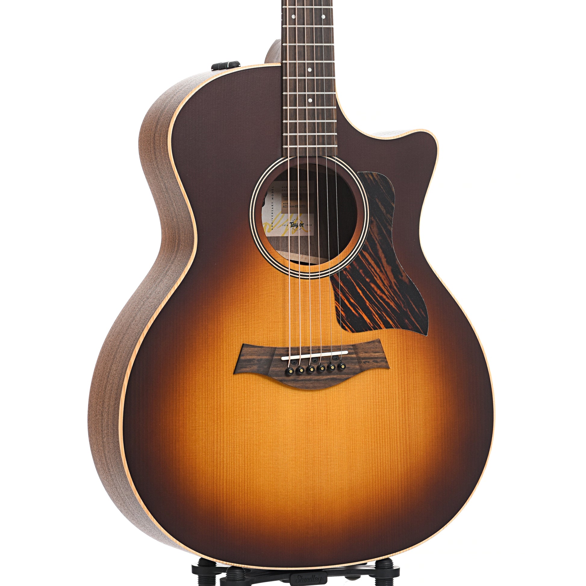 front and side of Taylor 50th Anniversary AD14ce-SB LTD Acoustic 