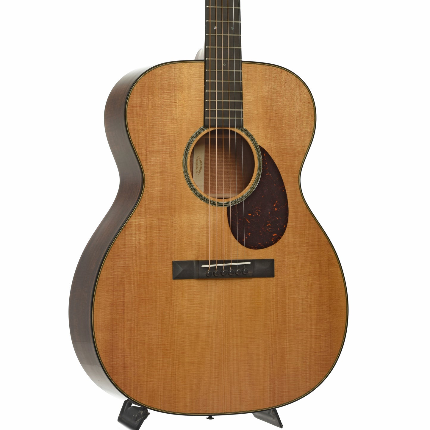 Front and side of Martin 000 Custom Shop Elderly Sales Staff Select Acoustic Guitar