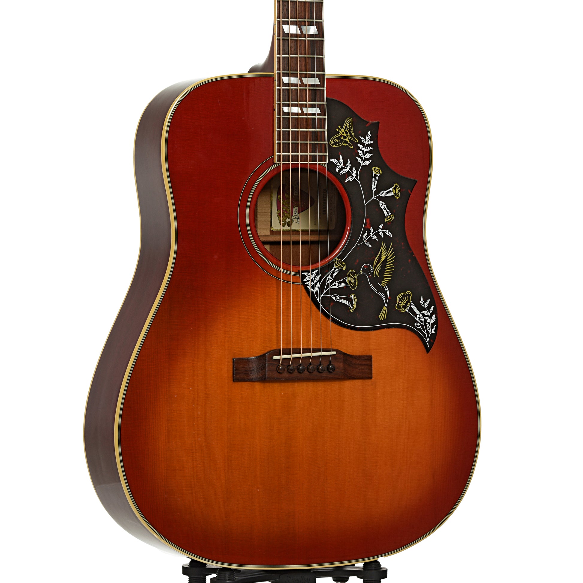 Front and side of Gibson Hummingbird Acoustic Guitar