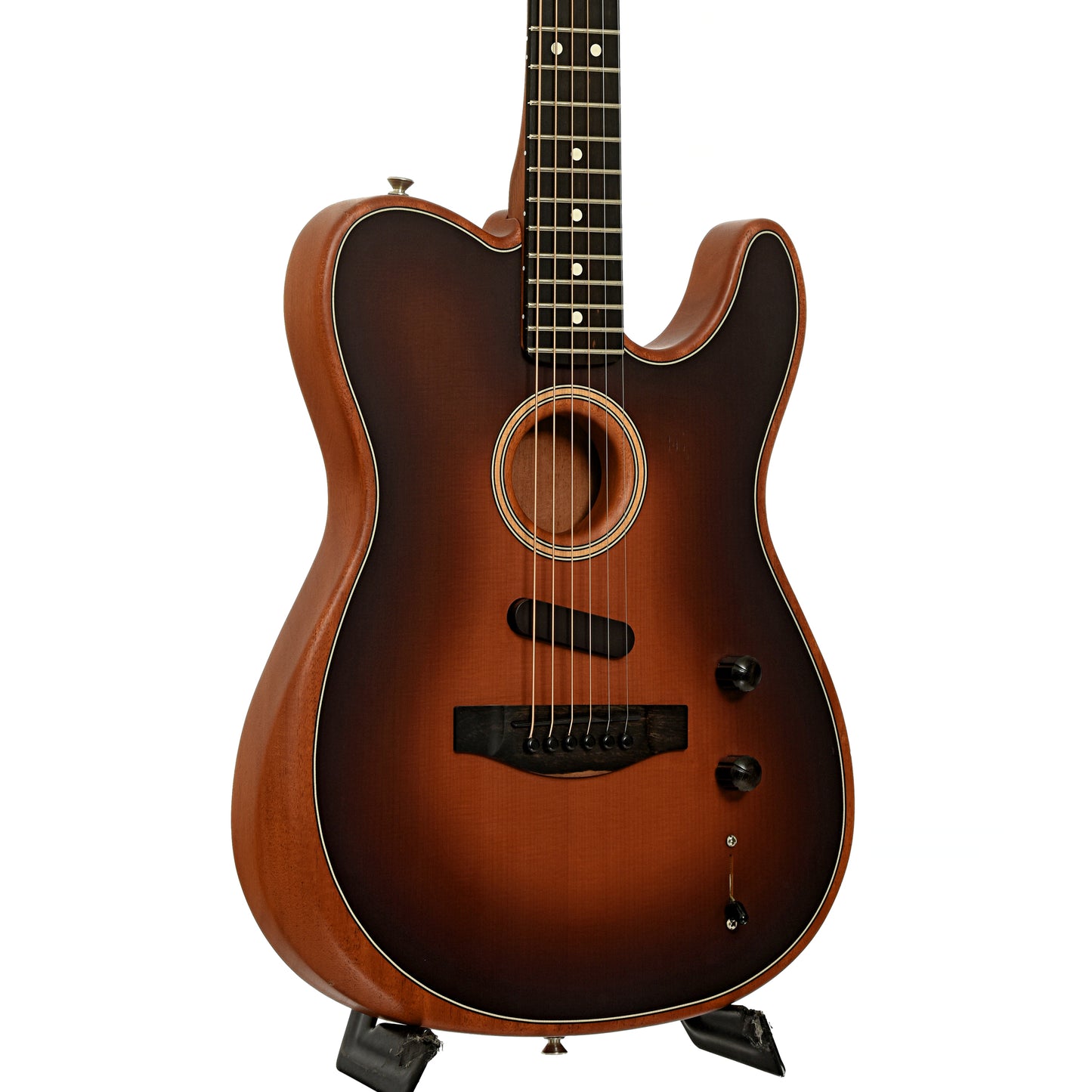 Front and side of Fender Acoustasonic Telecaster Acoustic Guitar 
