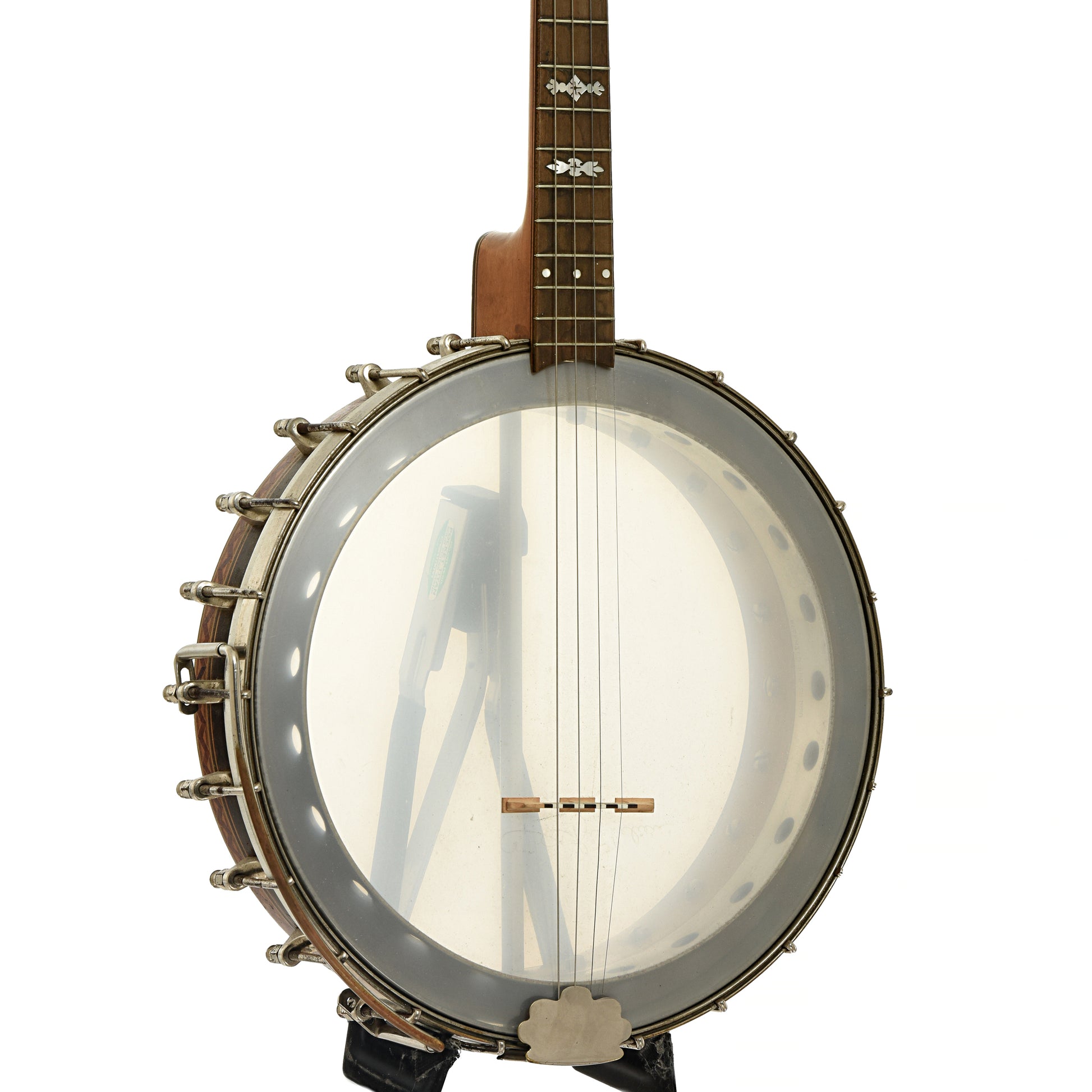 Front and side of S.S. Stewart Tenor Banjo