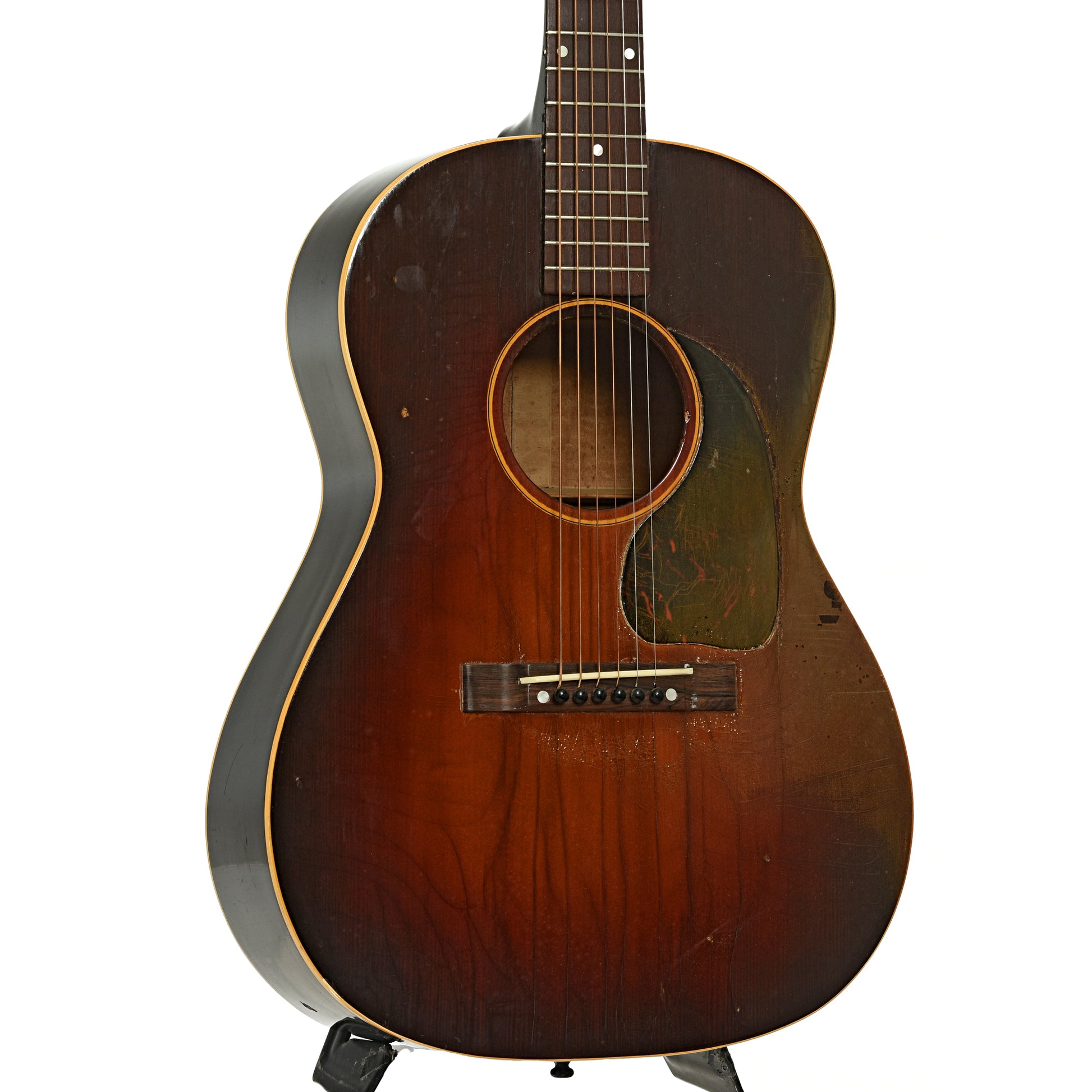 Front and side of Gibson LG-2 Banner Maple Acoustic Guitar 