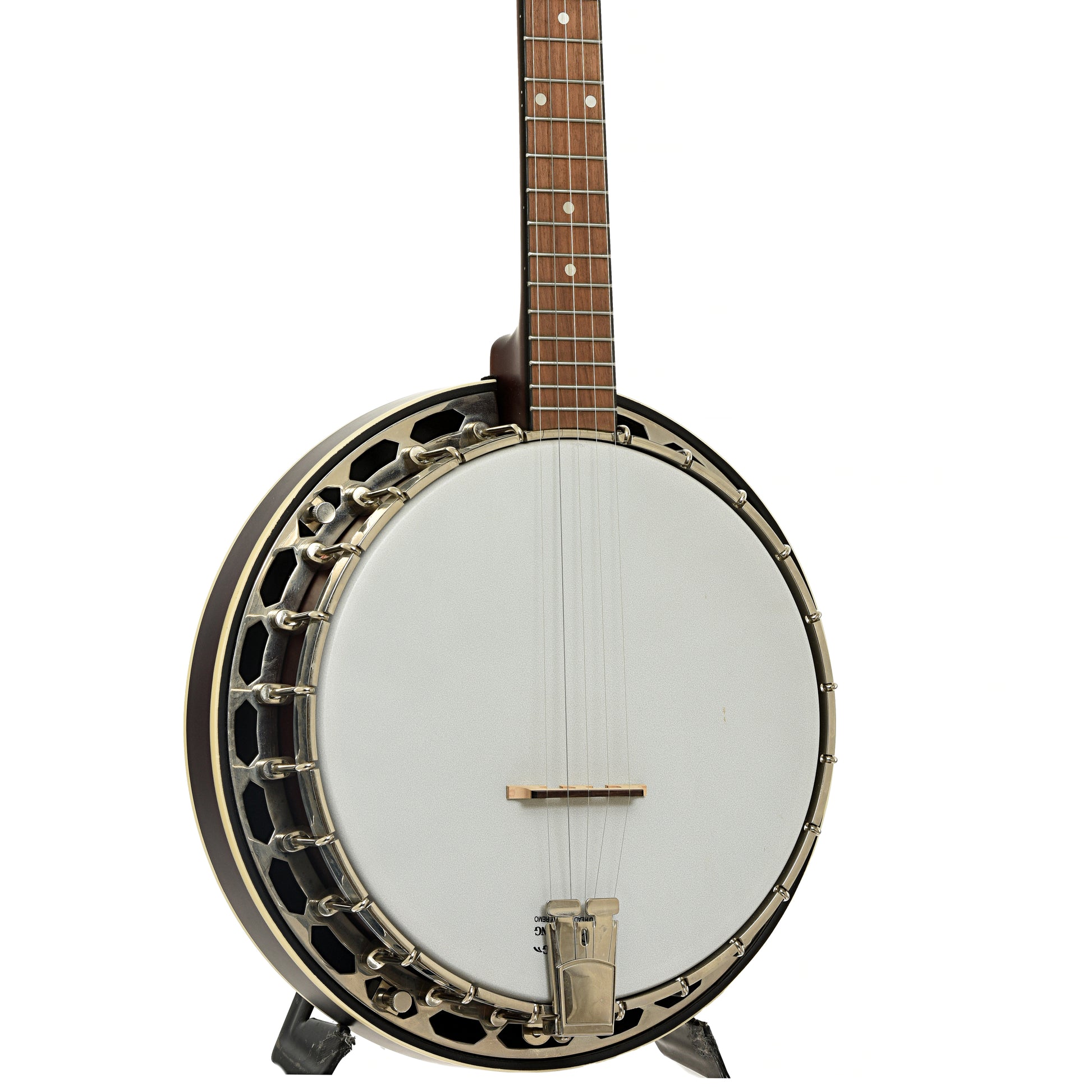 Front and side of Recording King RKH-05 Dirty 30s Resonator Banjo